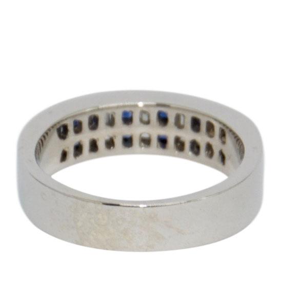 Sapphire and Diamond Band Ring
