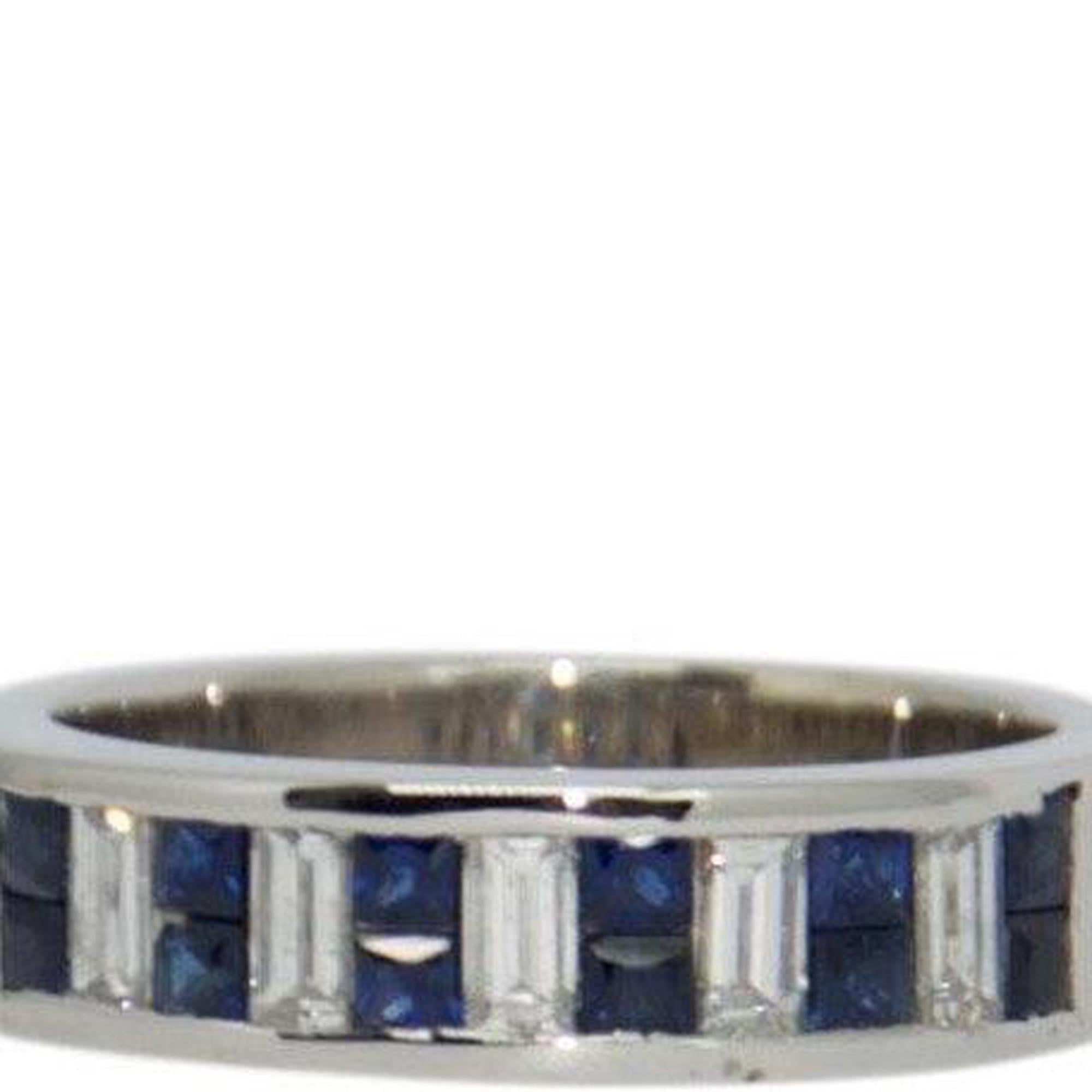 Sapphire and Diamond Band Ring