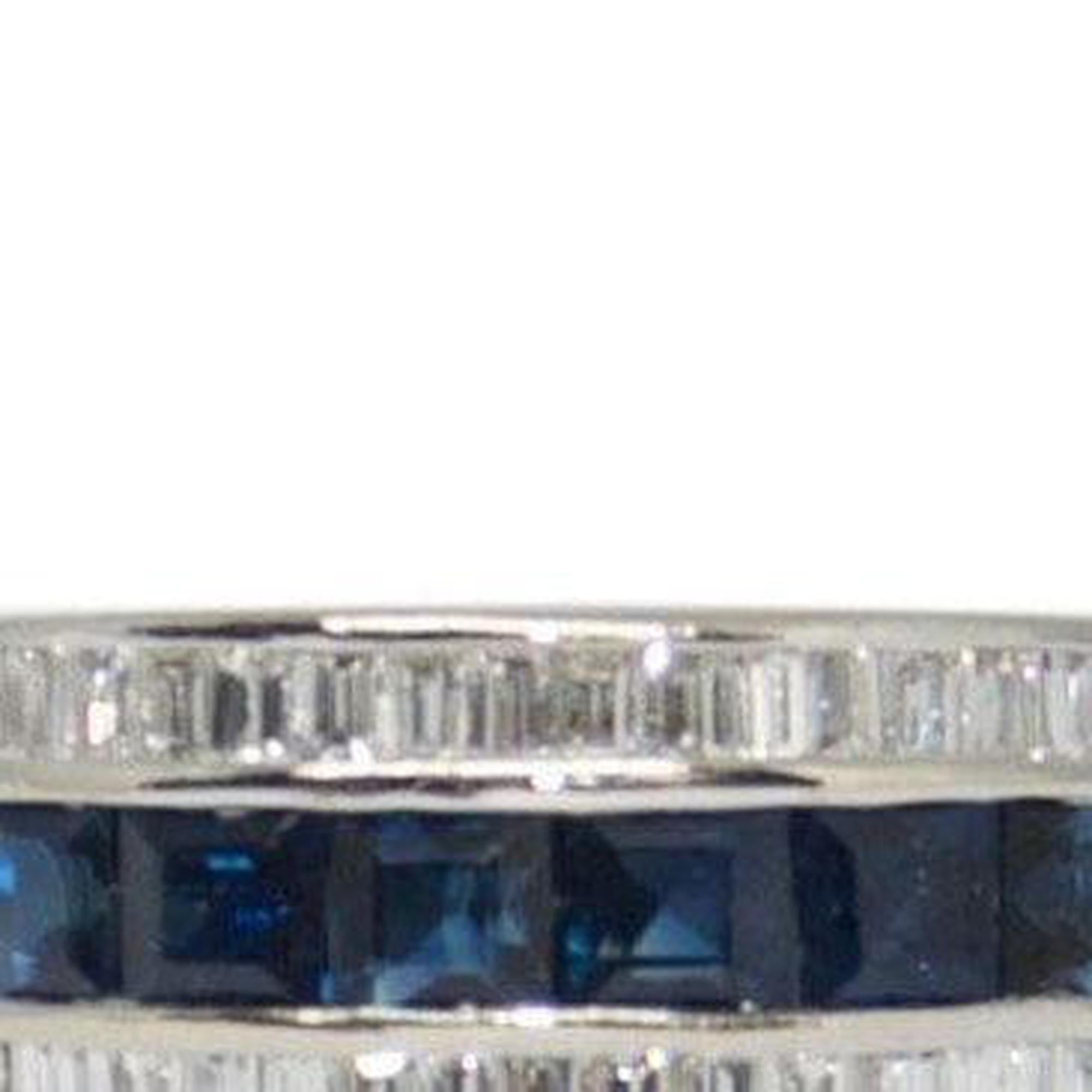 Sapphire and Diamond Band Ring