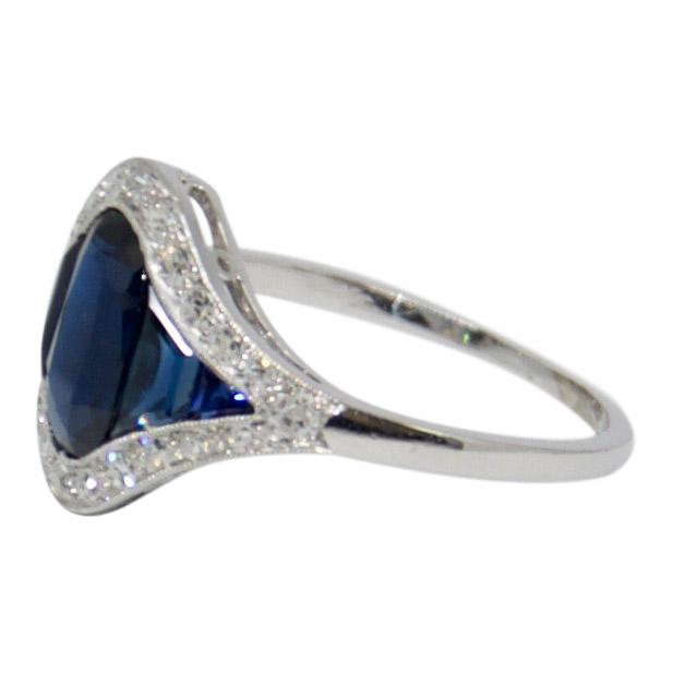Sapphire and Diamond Cocktail Ring