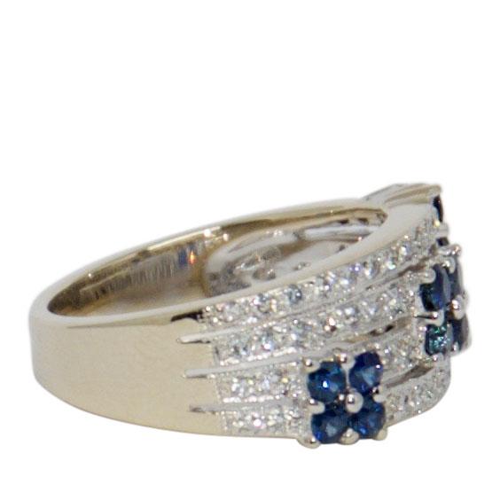 Sapphire and Diamond Cocktail Ring