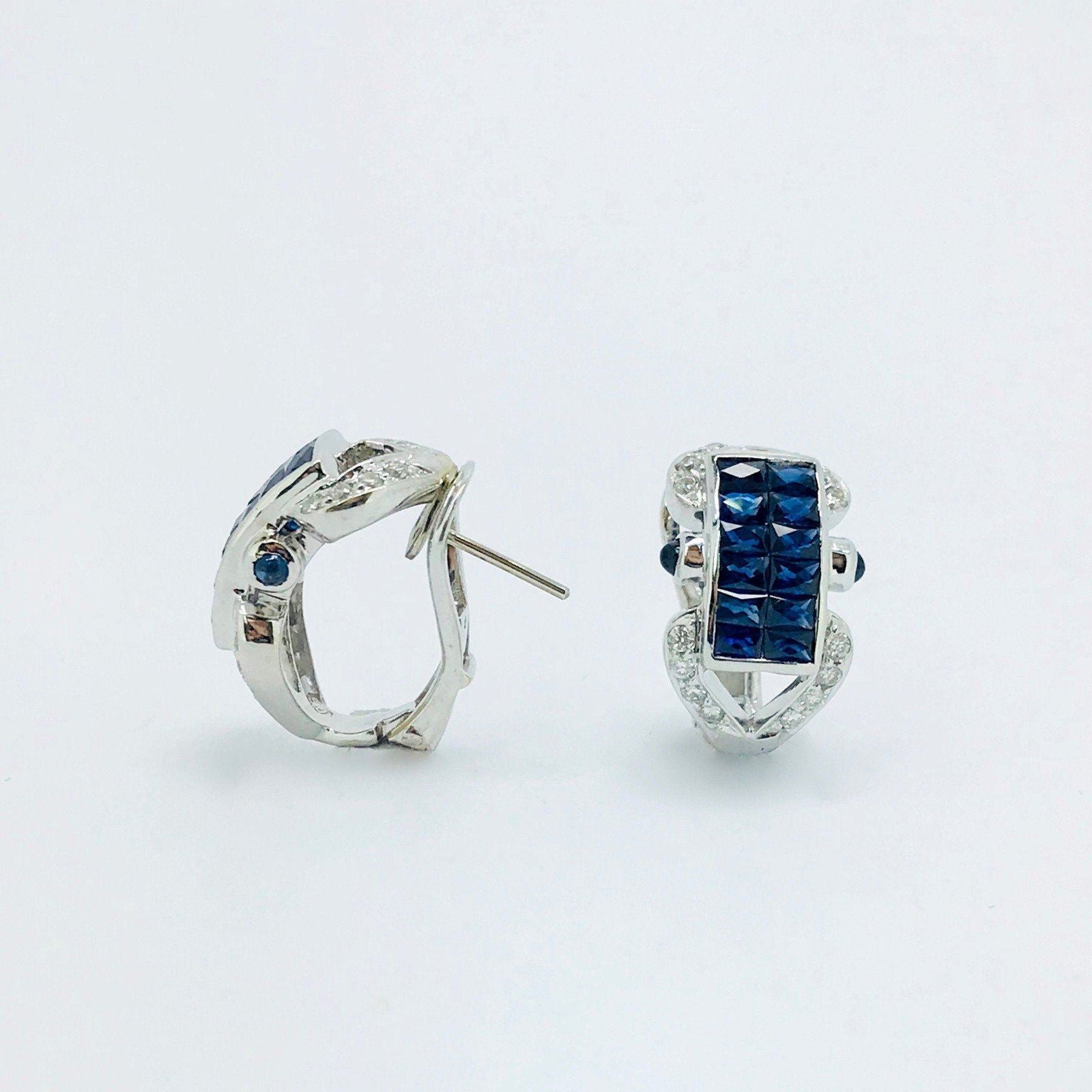 Sapphire and Diamond Earrings