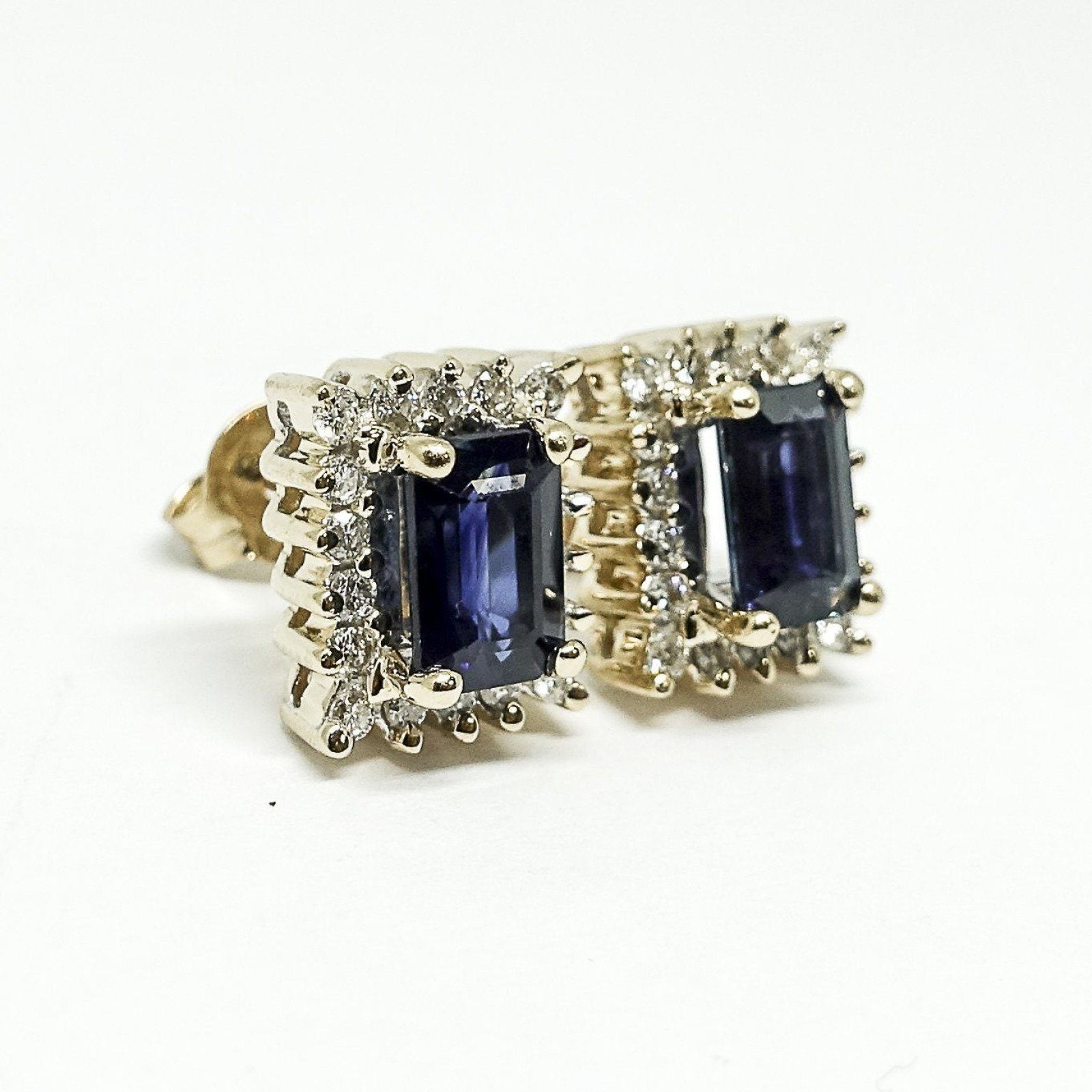 Sapphire and Diamond Earrings