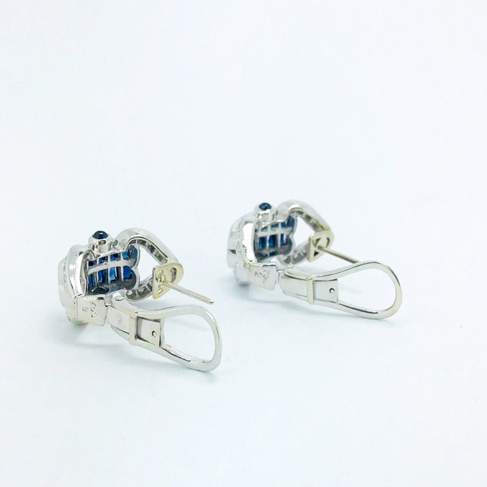 Sapphire and Diamond Earrings