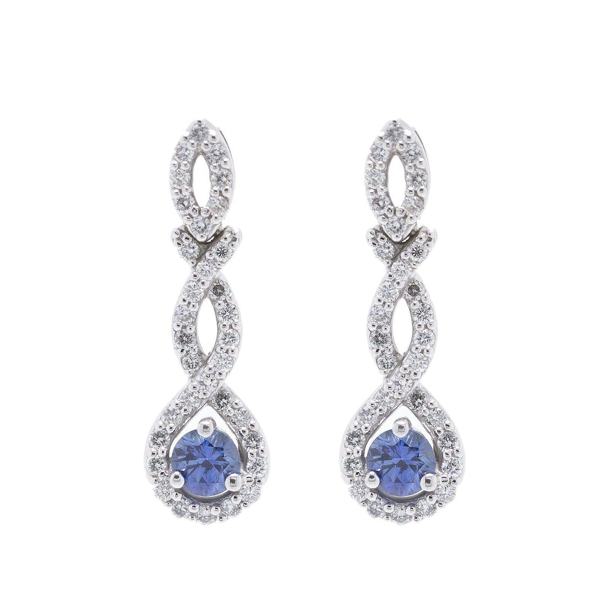 Sapphire and Diamond Earrings