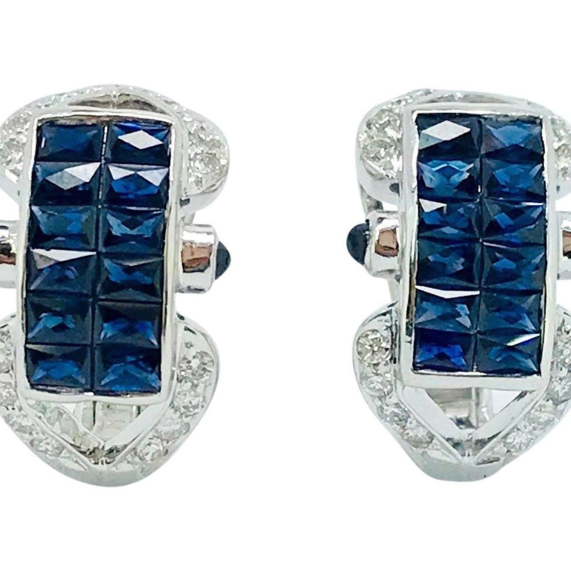 Sapphire and Diamond Earrings