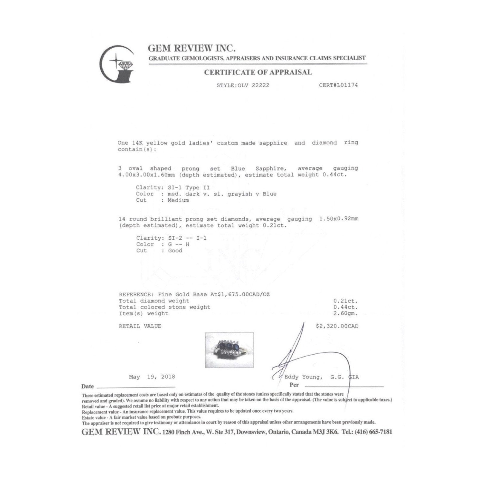 Sapphire and Diamond Ring