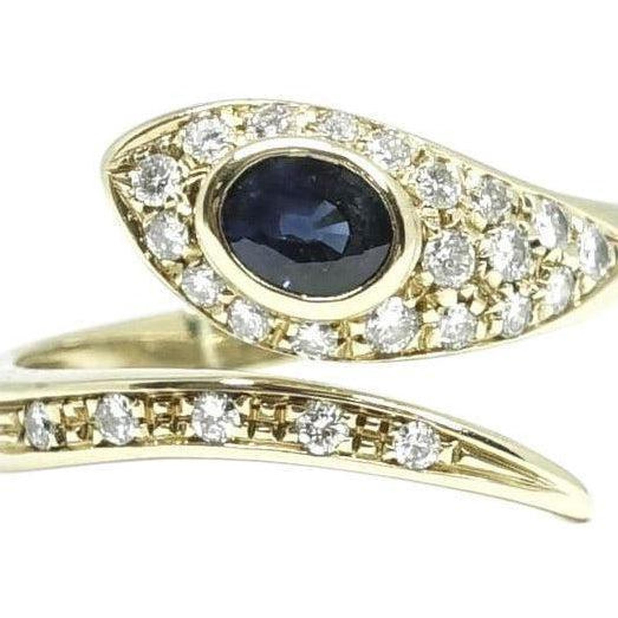 Sapphire and Diamond Snake Ring