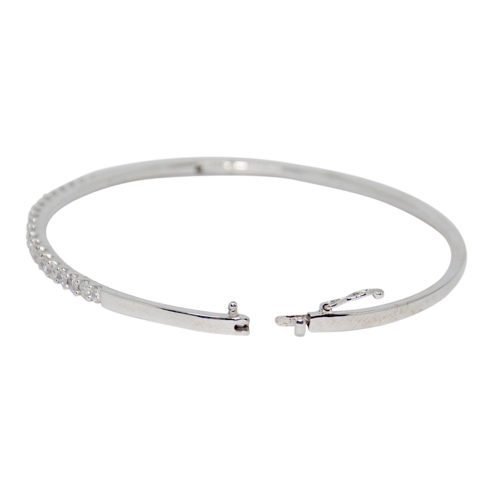 Single Row Diamond Bangle Bracelet