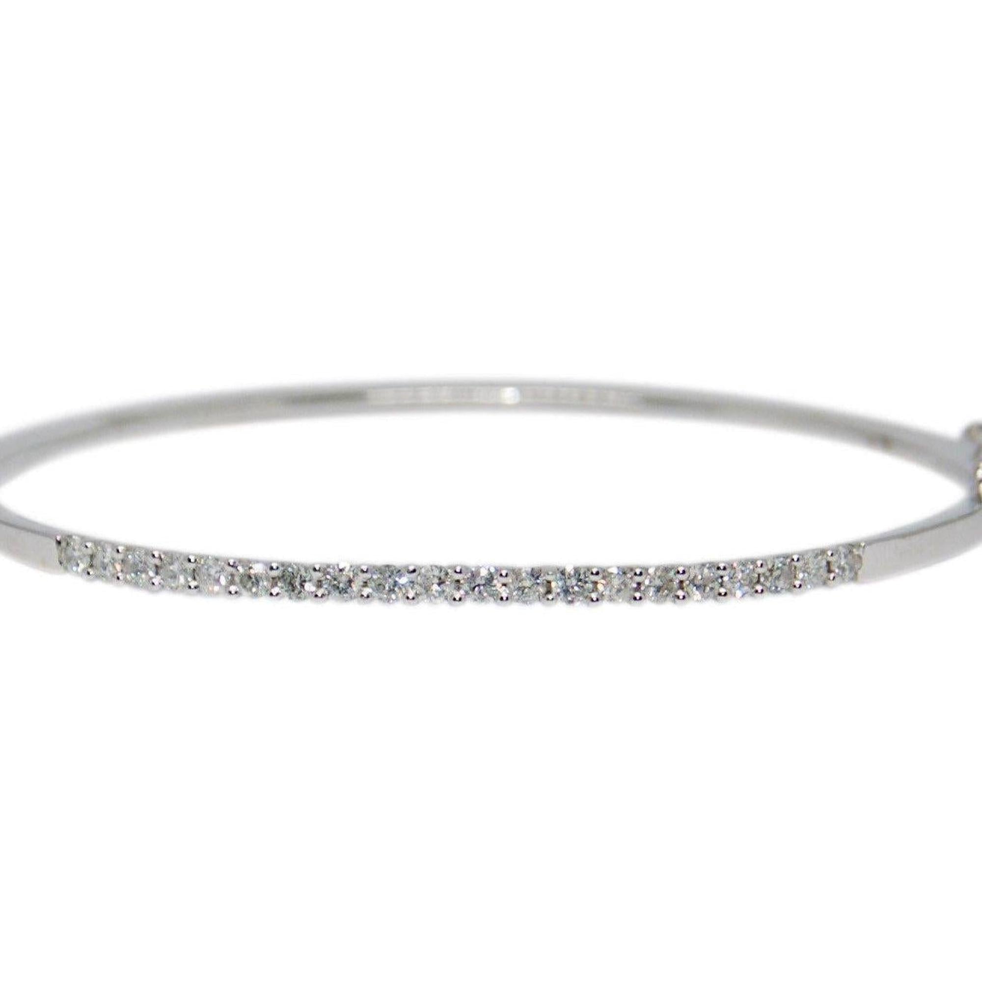 Single Row Diamond Bangle Bracelet
