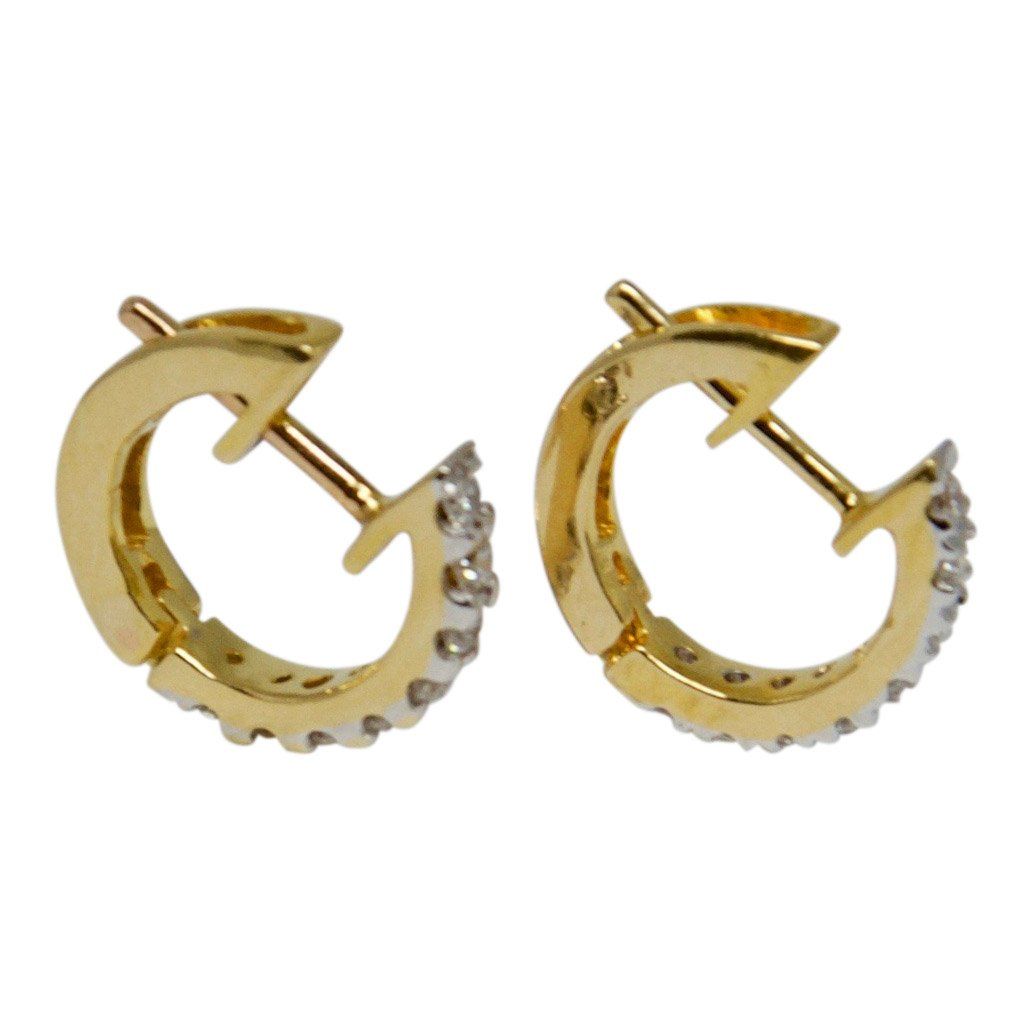Small Diamond Hoop Earrings