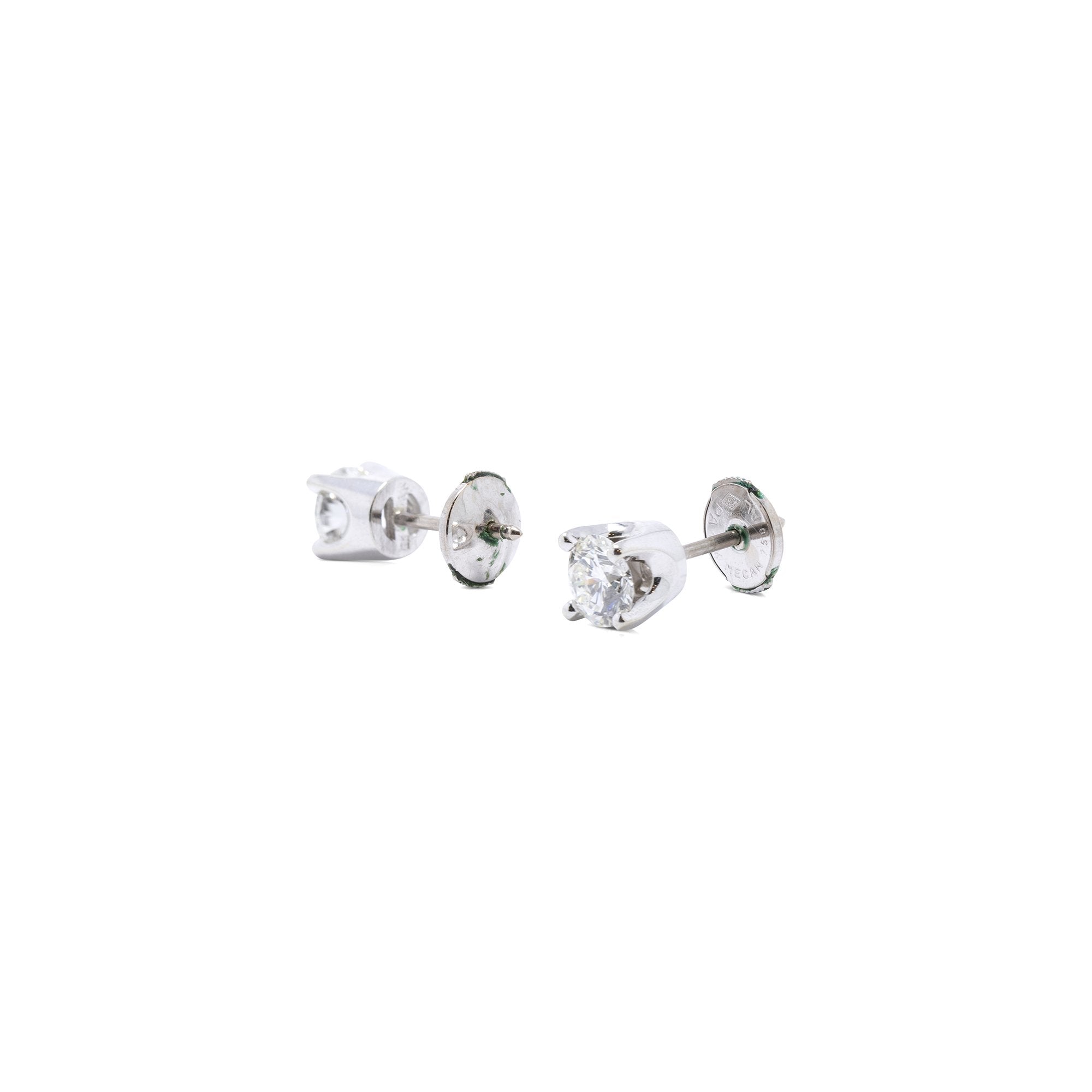 Solitaire Diamond Stud Earrings