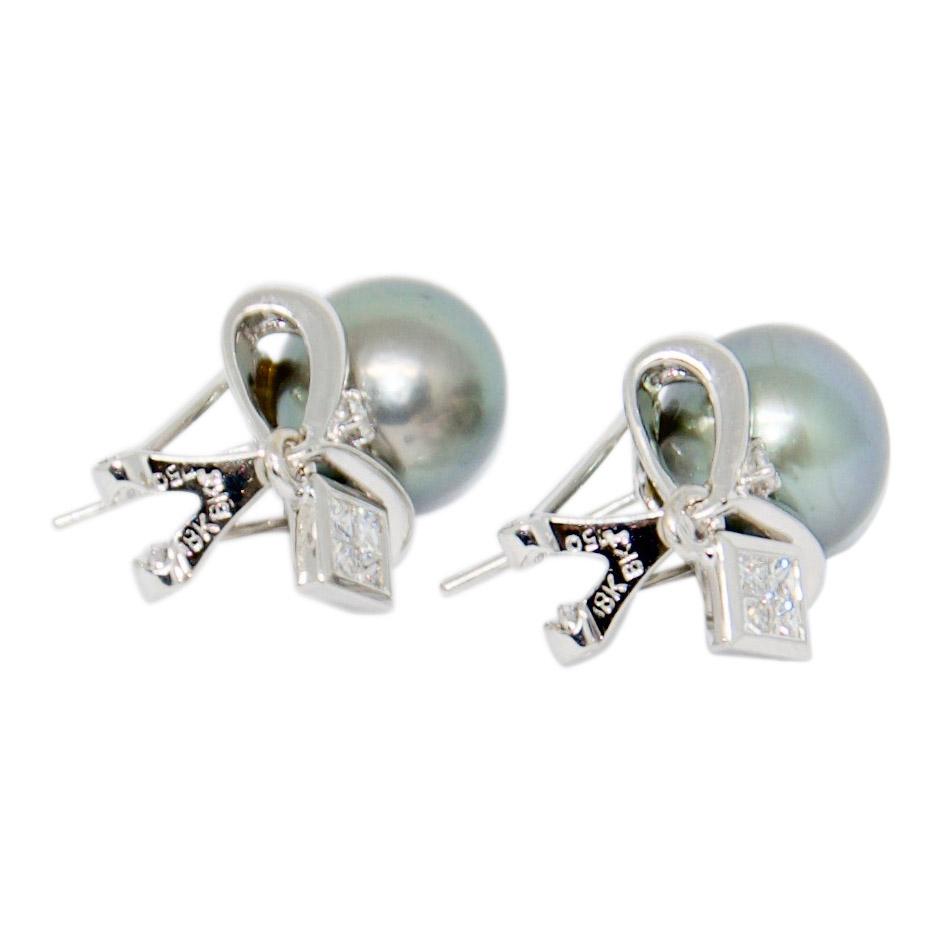 South Sea Pearl & Diamond Earrings