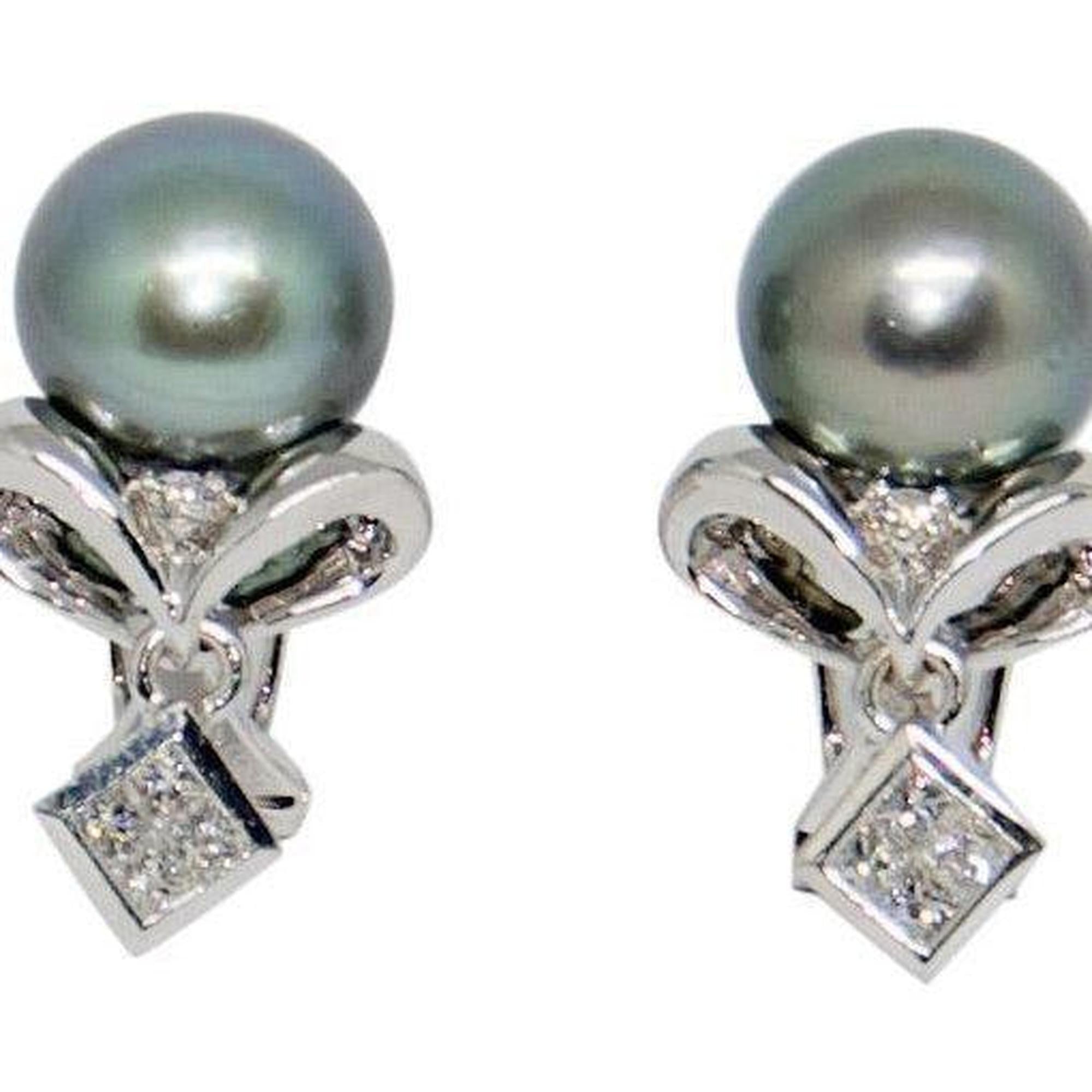 South Sea Pearl & Diamond Earrings