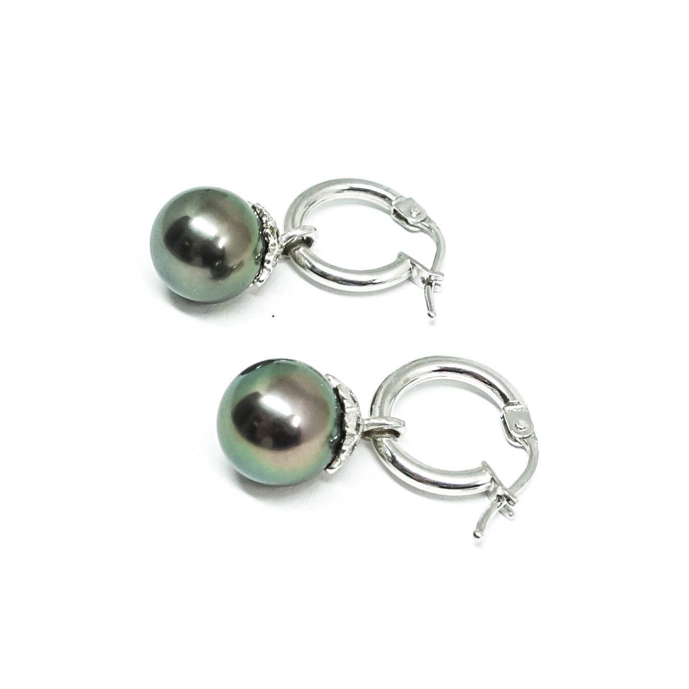 South Sea Pearl and Diamond Drop Earrings