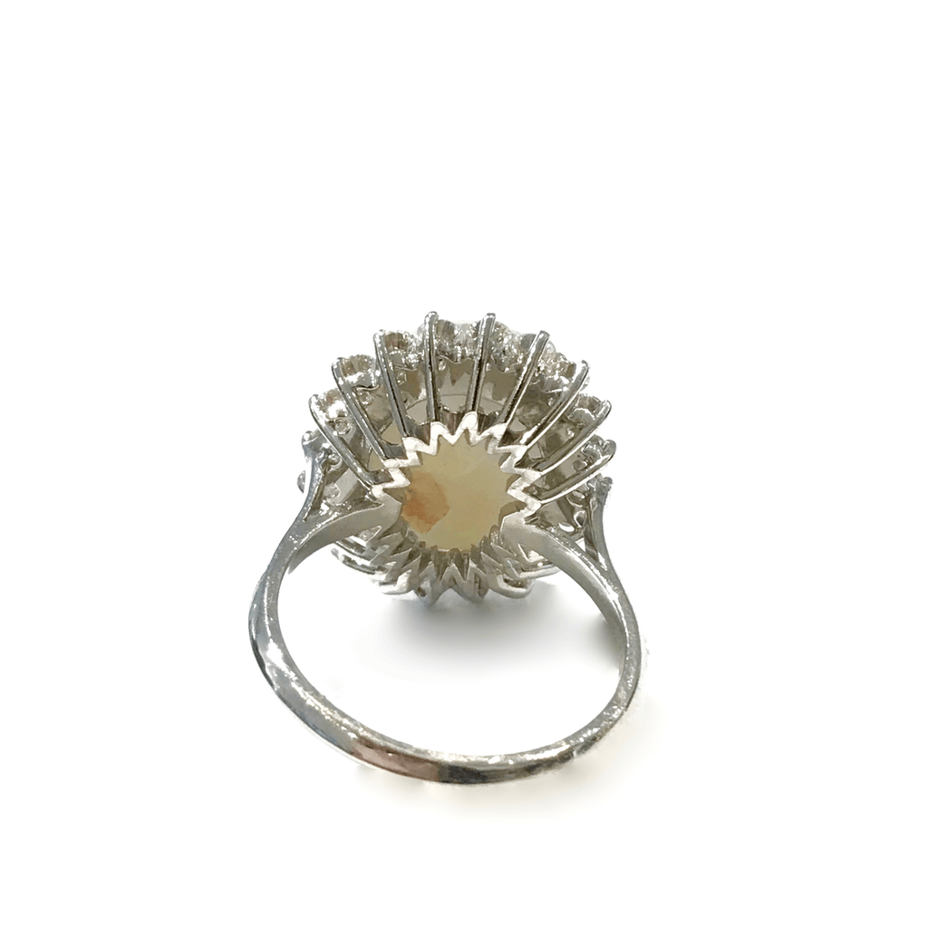 Star Sapphire and Diamond Ring