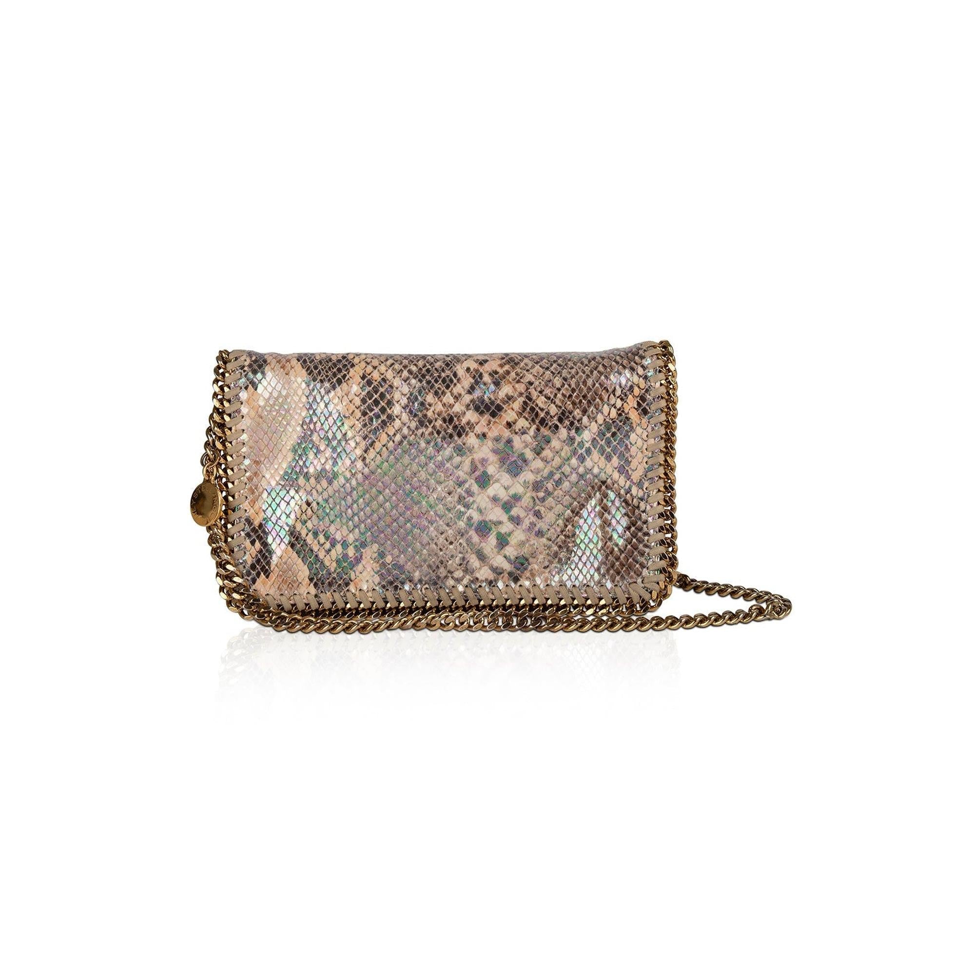 Stella McCartney Embossed Snakeskin Falabella Crossbody Bag