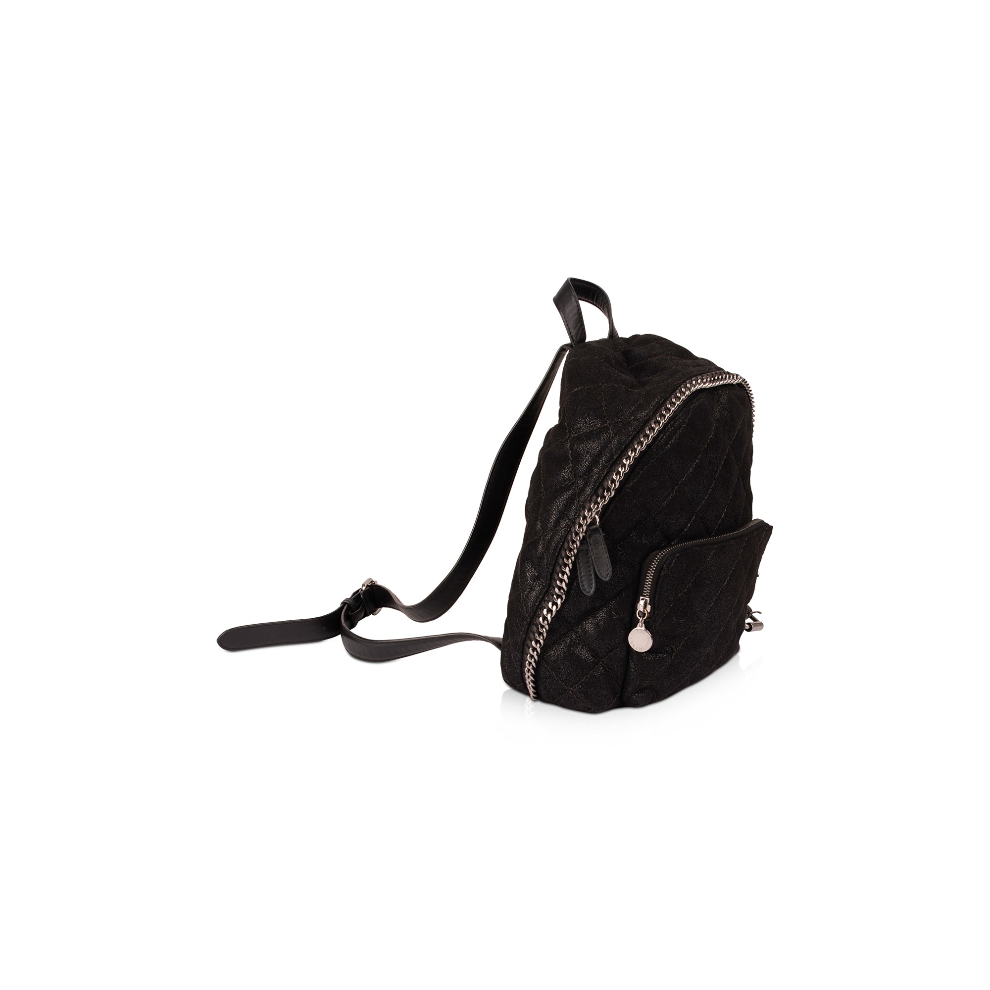 Stella McCartney Mini Quilted Shaggy Deer Front Zip Falabella Backpack