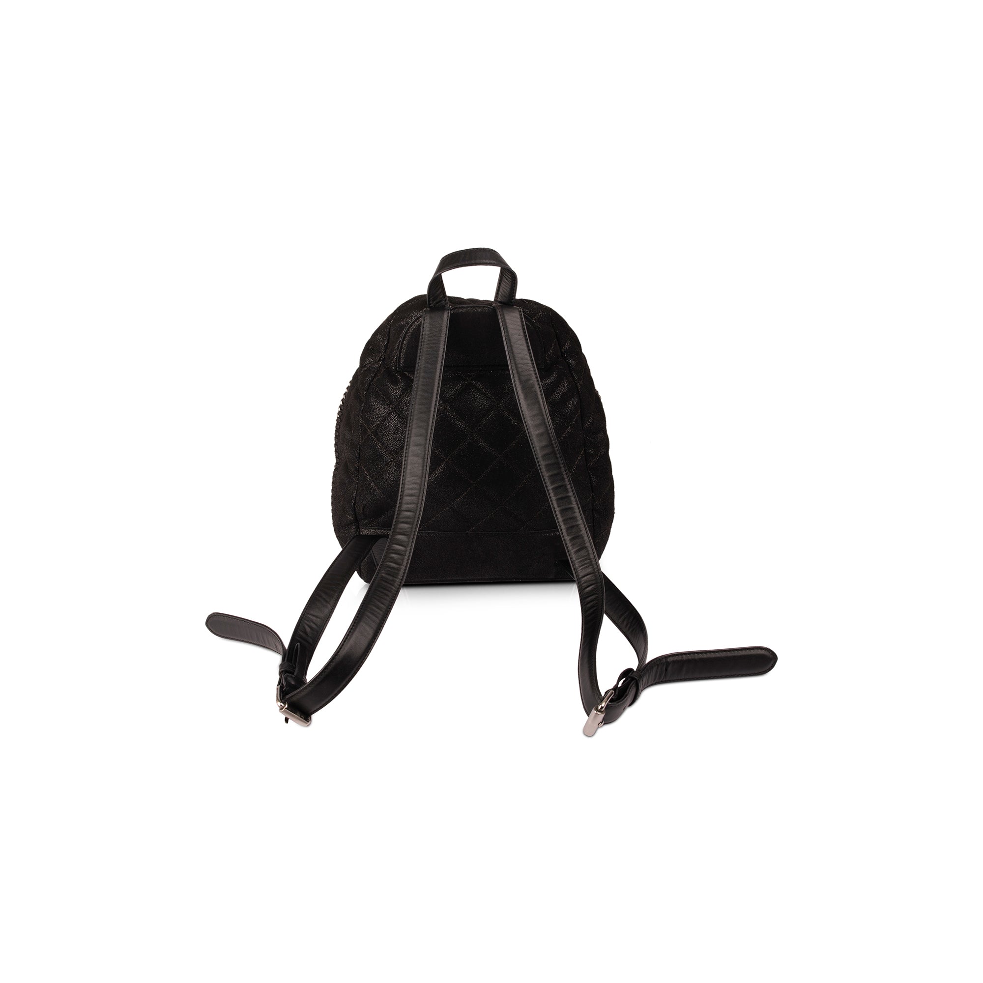 Stella McCartney Mini Quilted Shaggy Deer Front Zip Falabella Backpack