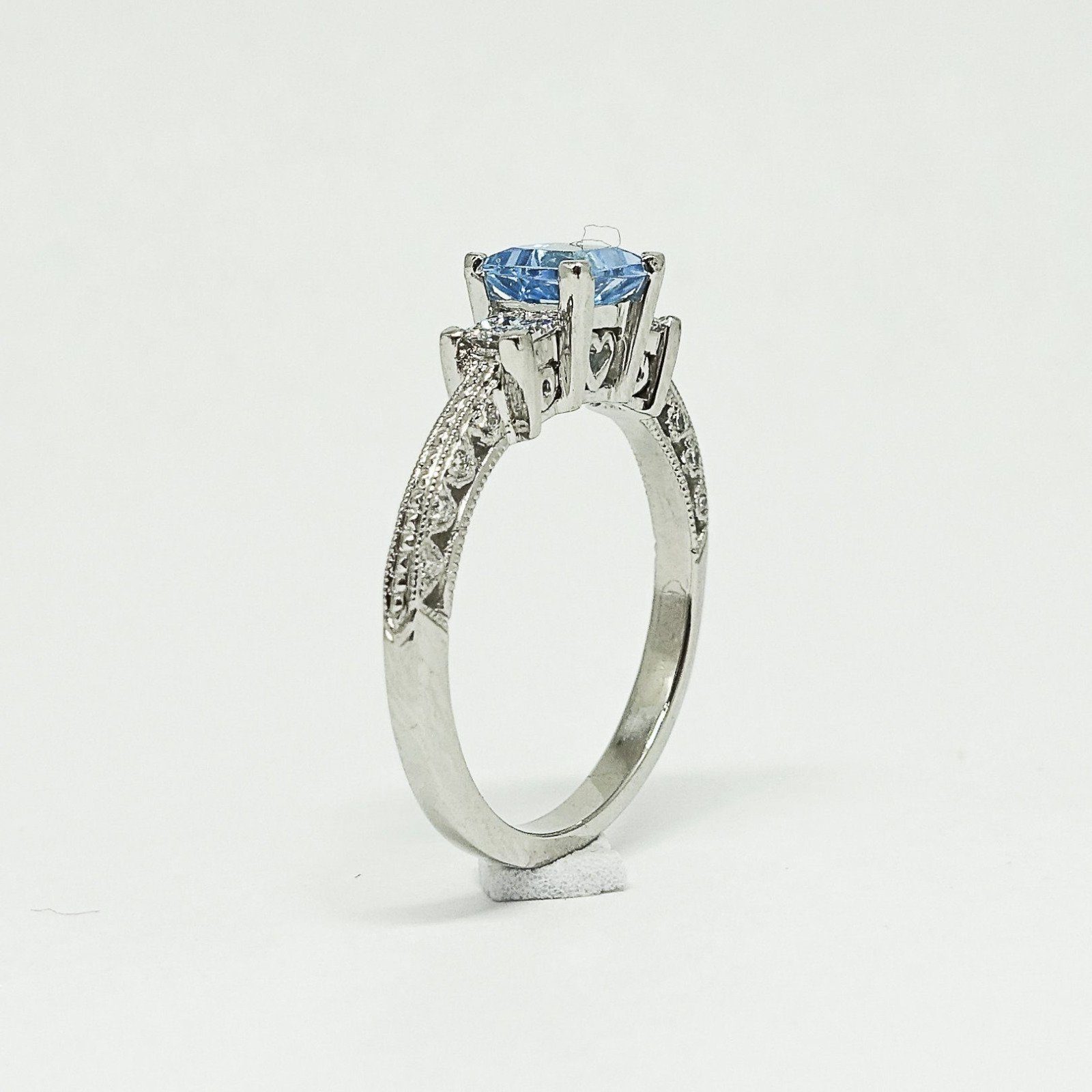 Tacori Blue Topaz and Diamond Engagement Ring
