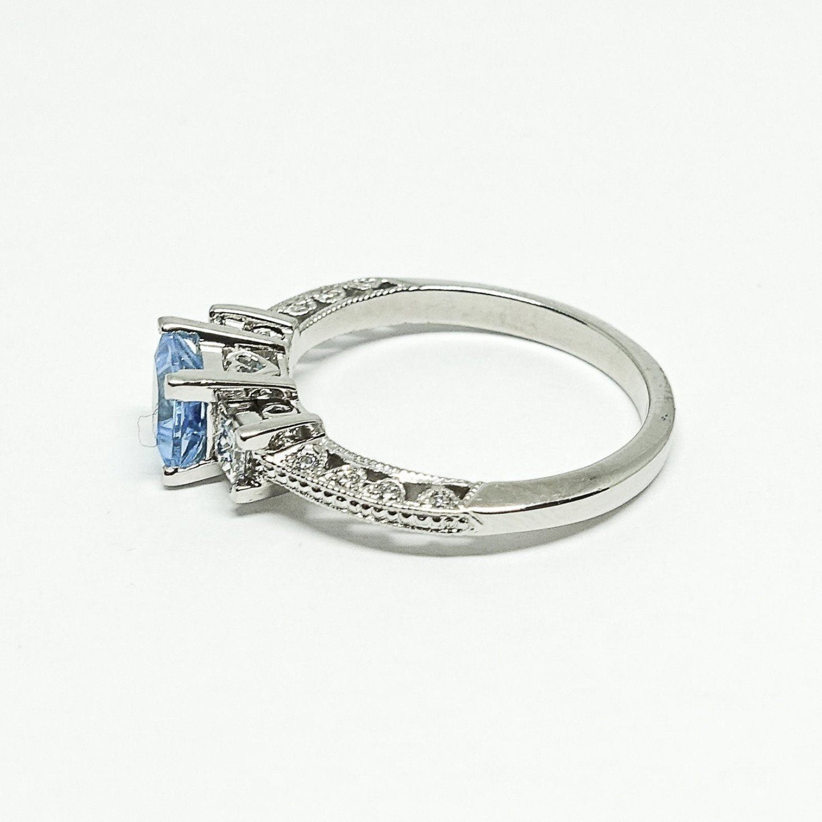 Tacori Blue Topaz and Diamond Engagement Ring