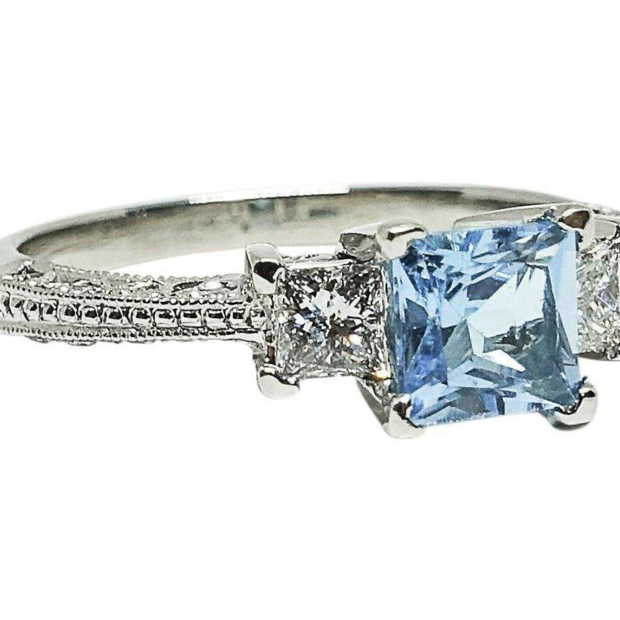 Tacori Blue Topaz and Diamond Engagement Ring
