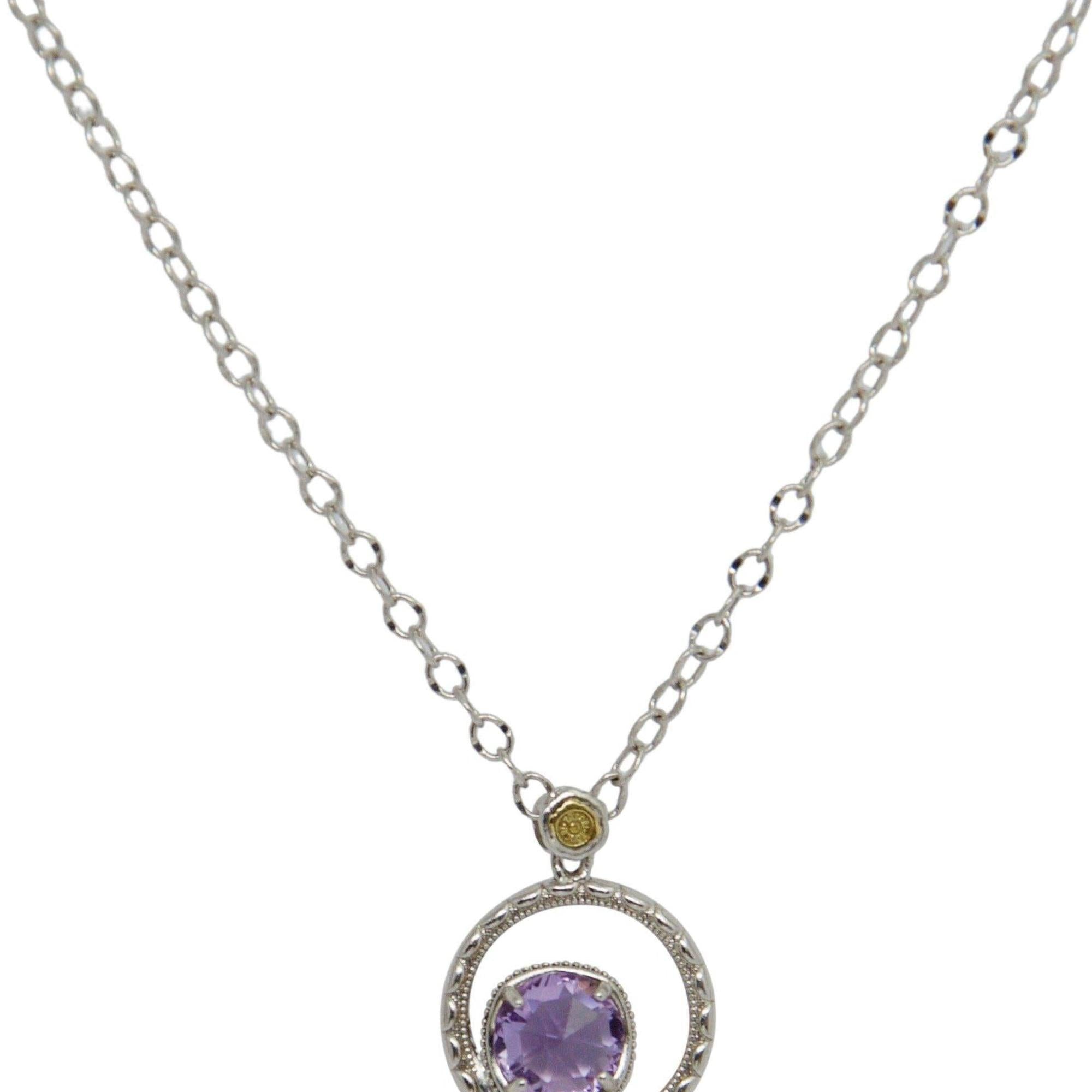 Tacori Silver Bloom Necklace with Amethyst