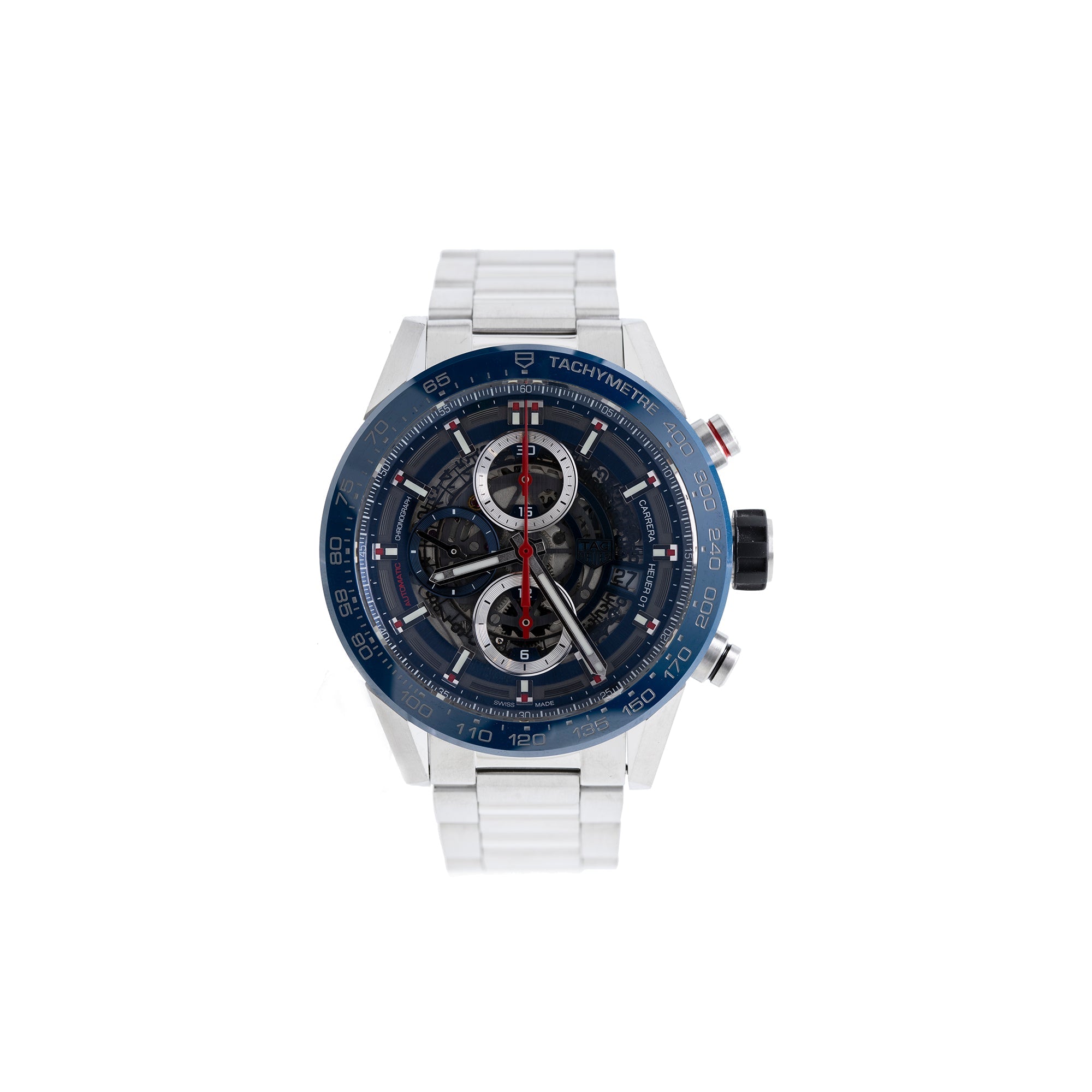 Tag Heuer Carrera Skeleton Chronograph Watch w/ Box