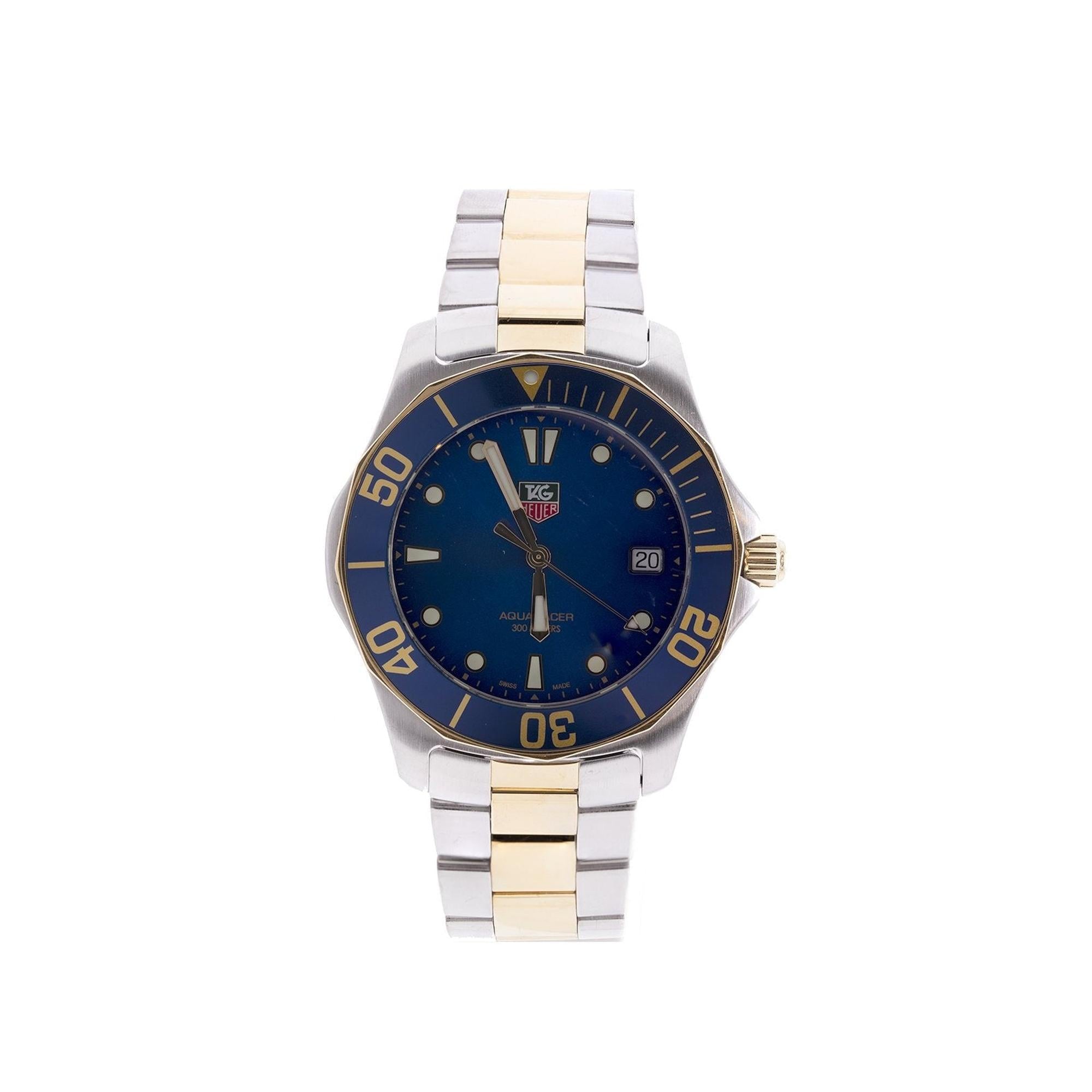 Tag Heuer Two-Tone Aquaracer Watch w/ Box