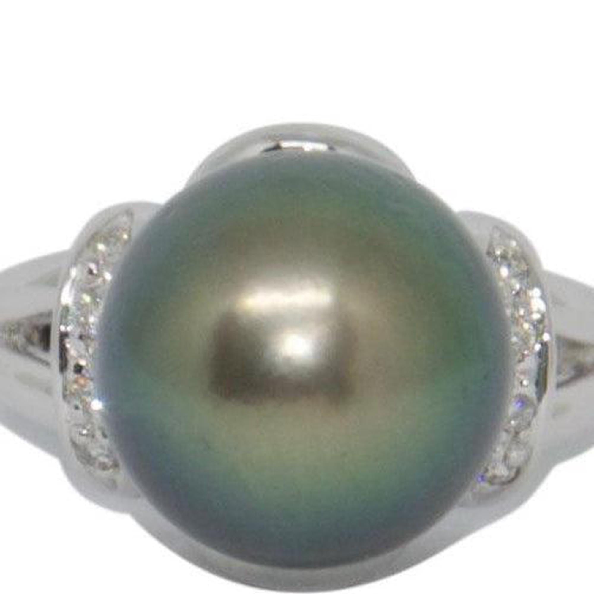 Tahitian South Sea Pearl And Diamond Ring