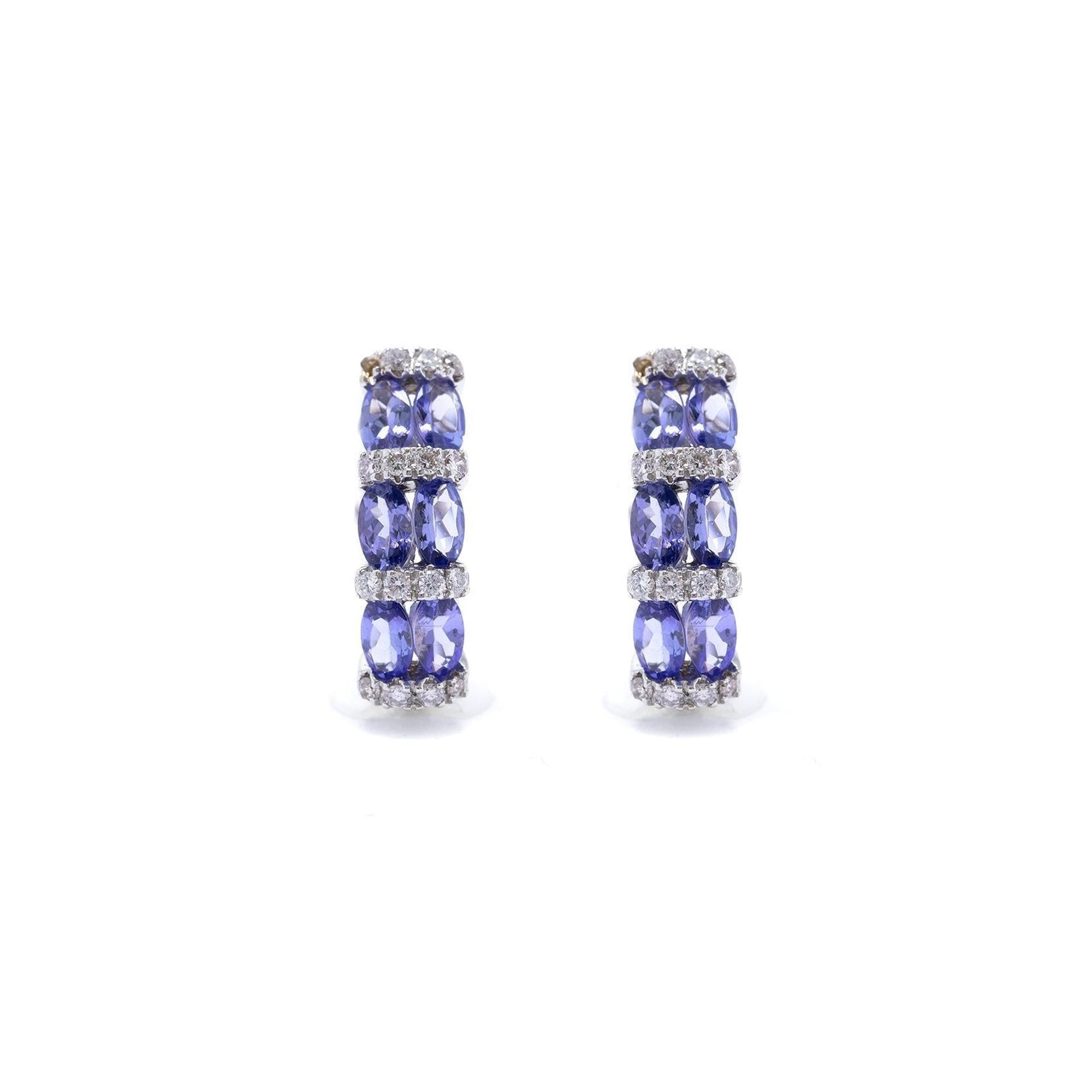 Tanzanite and Diamond Earrings