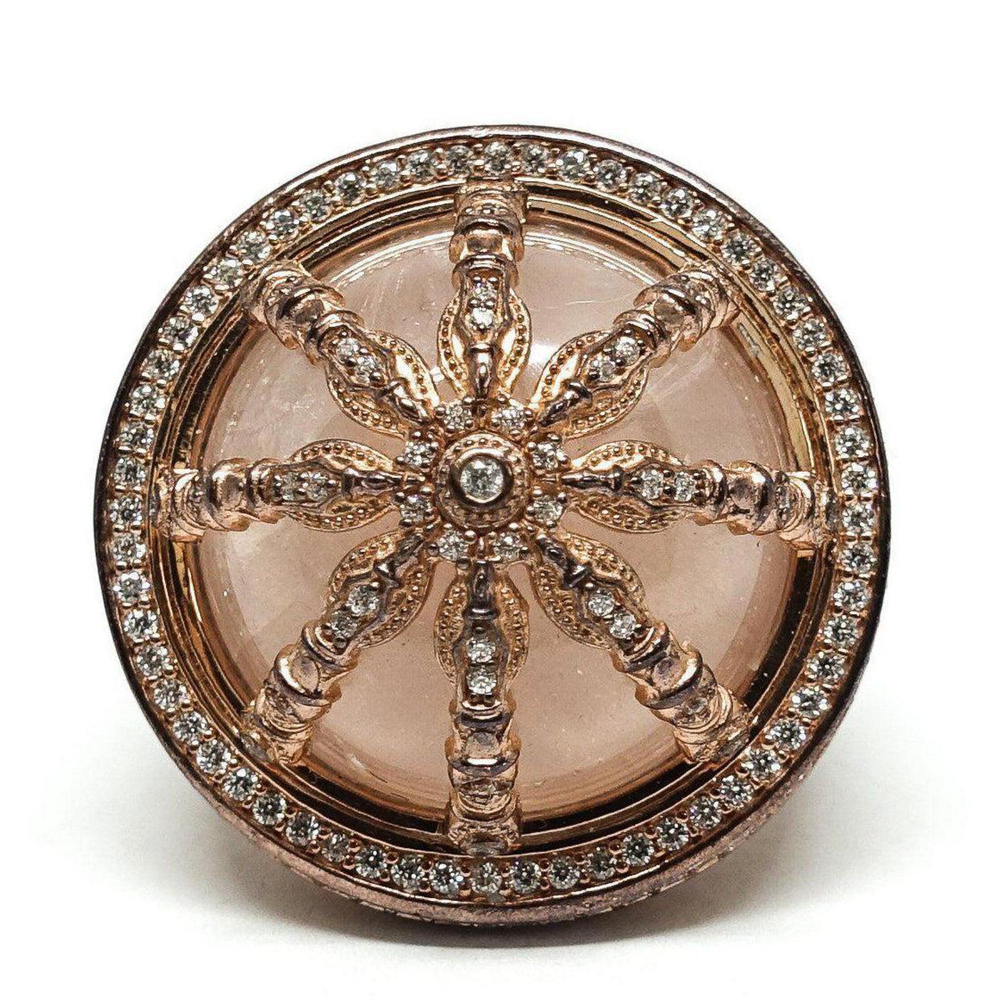 Thomas Sabo Pink Karma Wheel Cocktail Ring