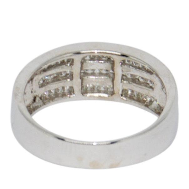 Three-Row Channel-Set Diamond Ring