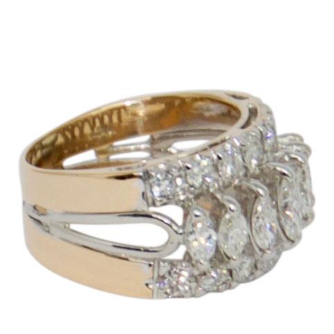 Three-Row Diamond Band Ring