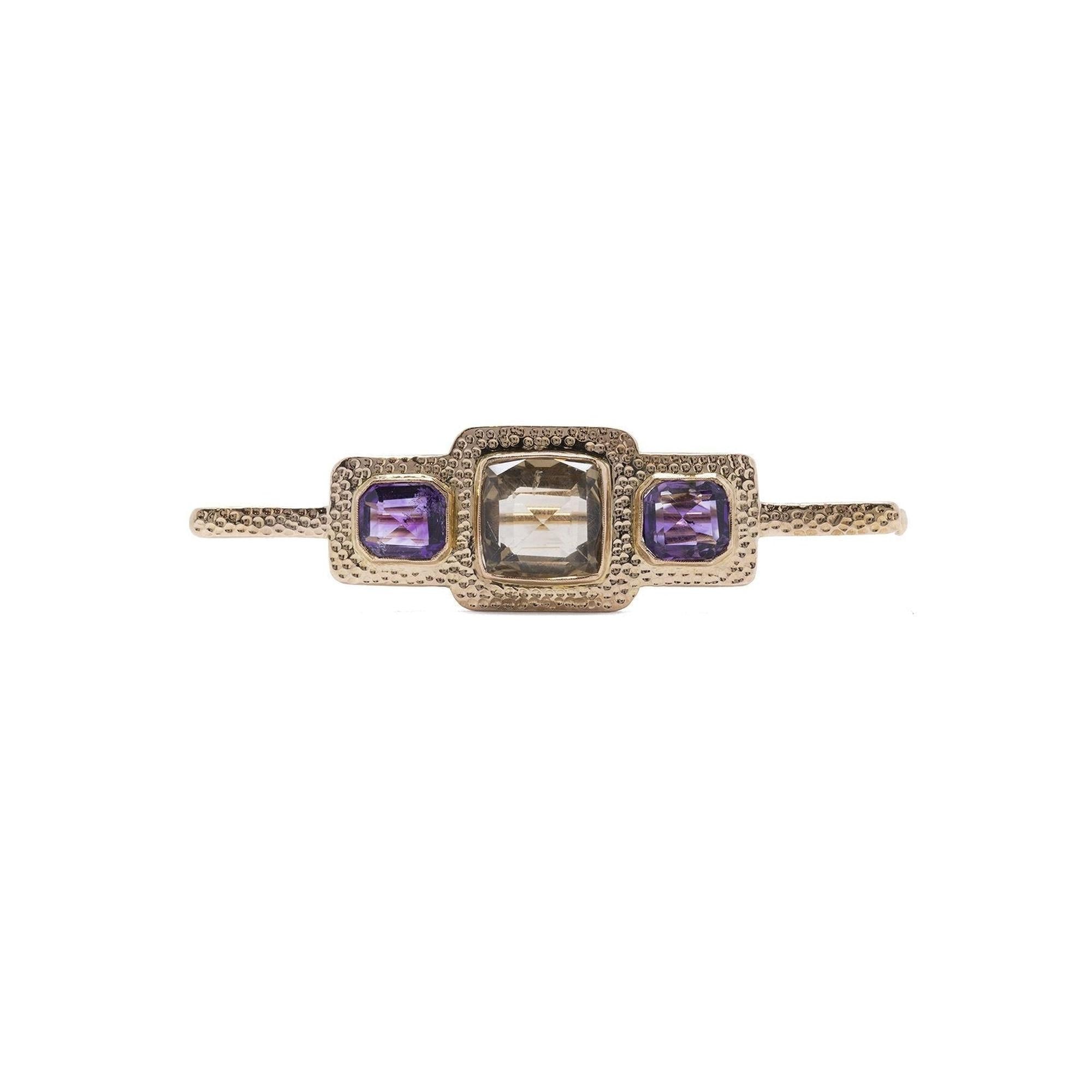 Three Stone Bar Brooch
