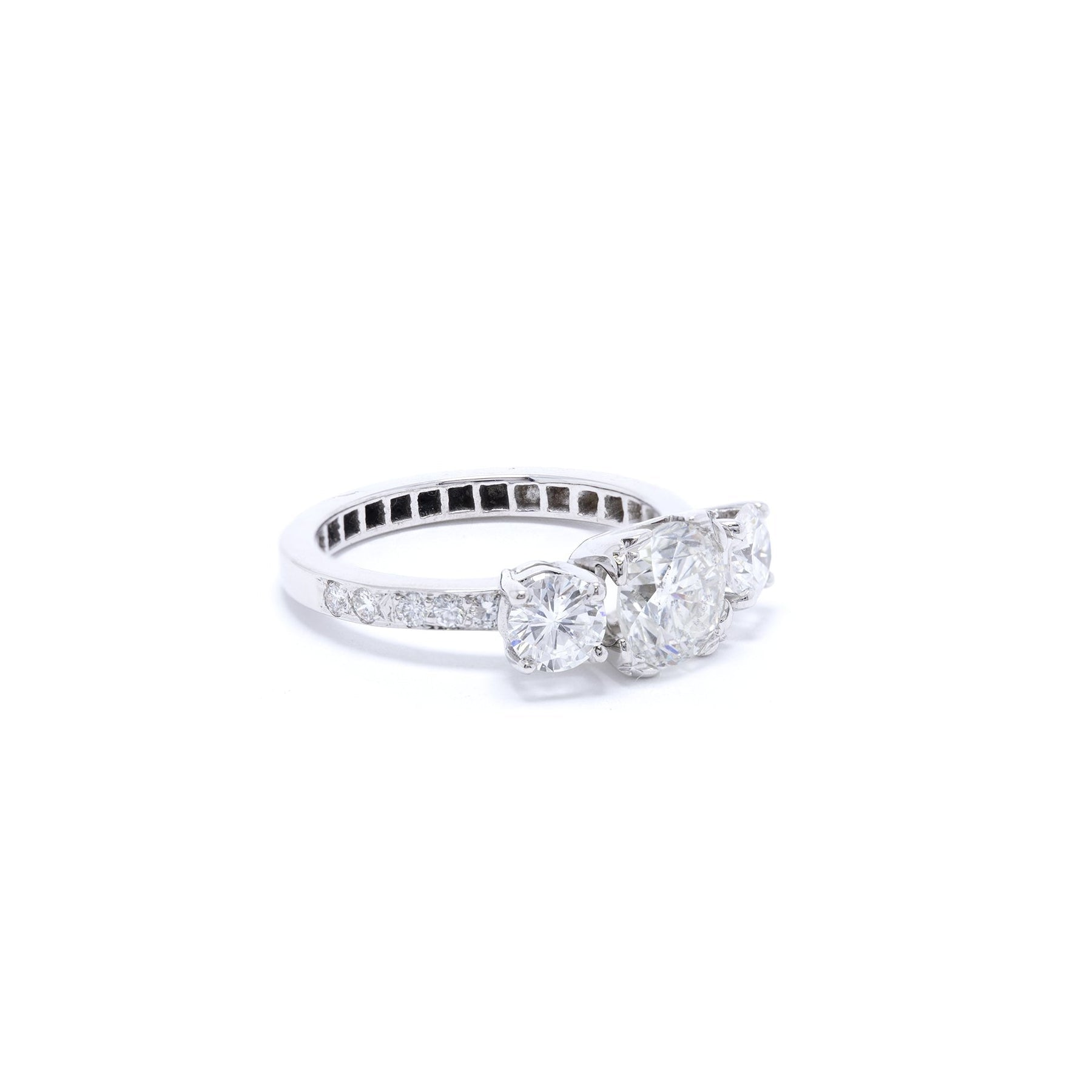 Three Stone Diamond Engagement Ring