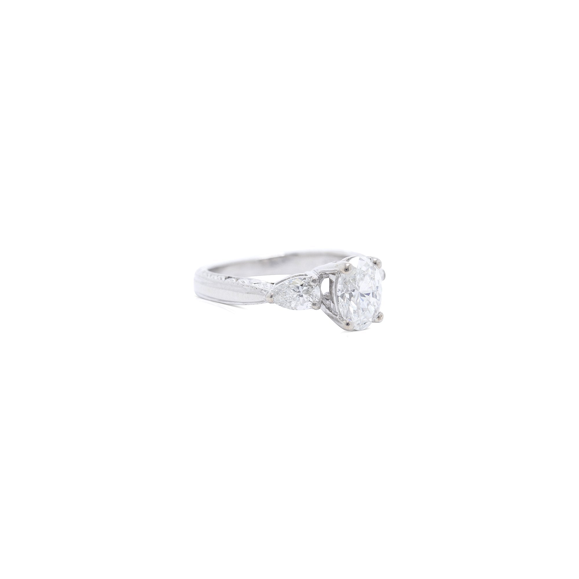 Three Stone Diamond Engagement Ring