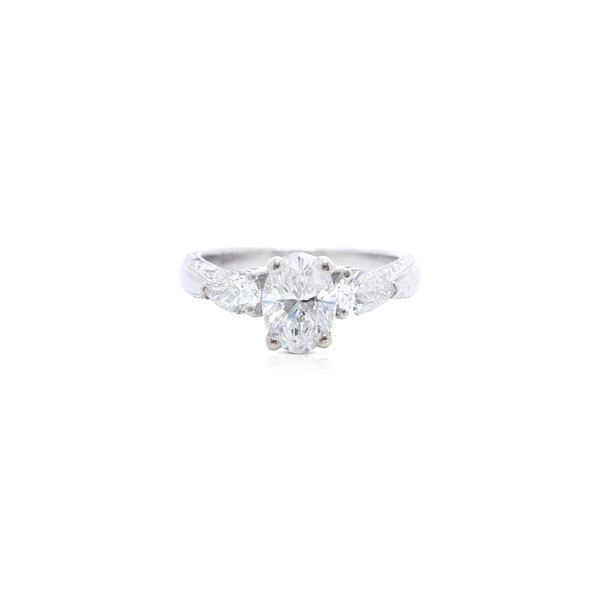 Three Stone Diamond Engagement Ring