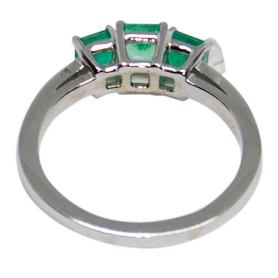 Three Stone Emerald Ring