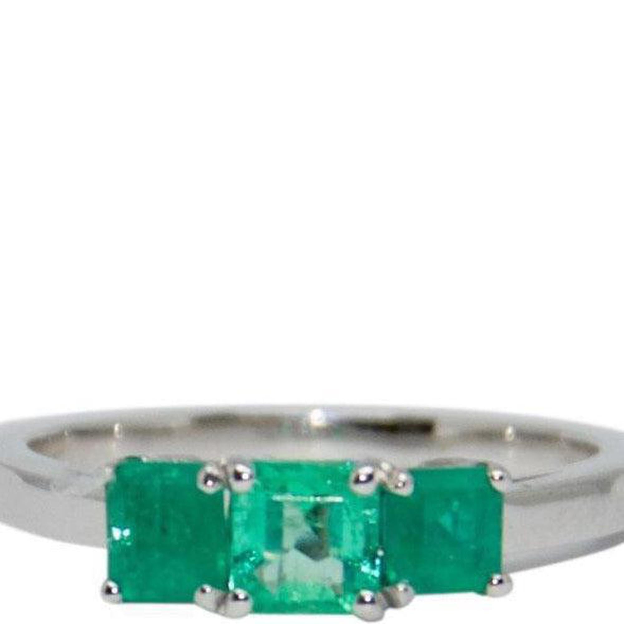 Three Stone Emerald Ring