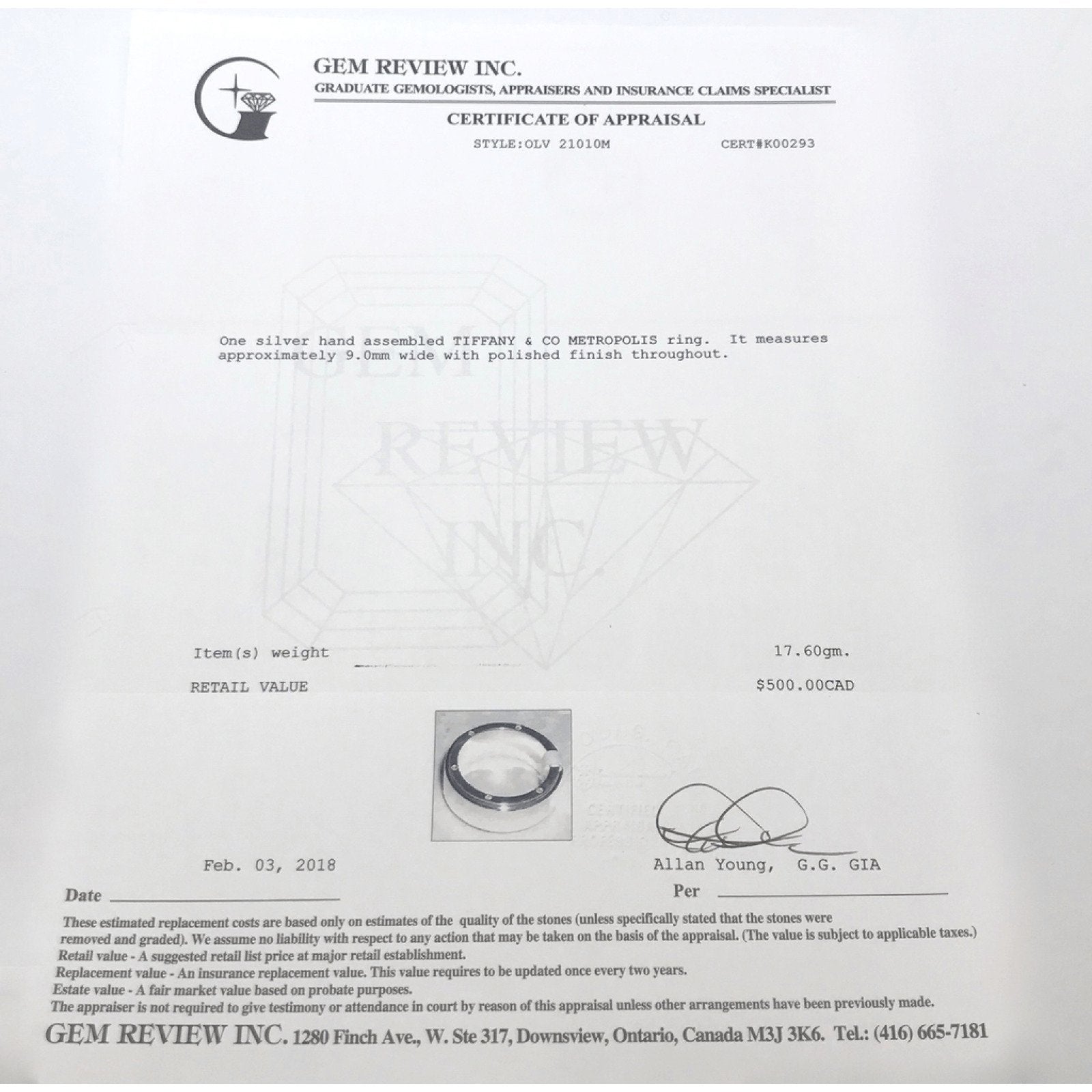 Tiffany & Co Metropolis Ring