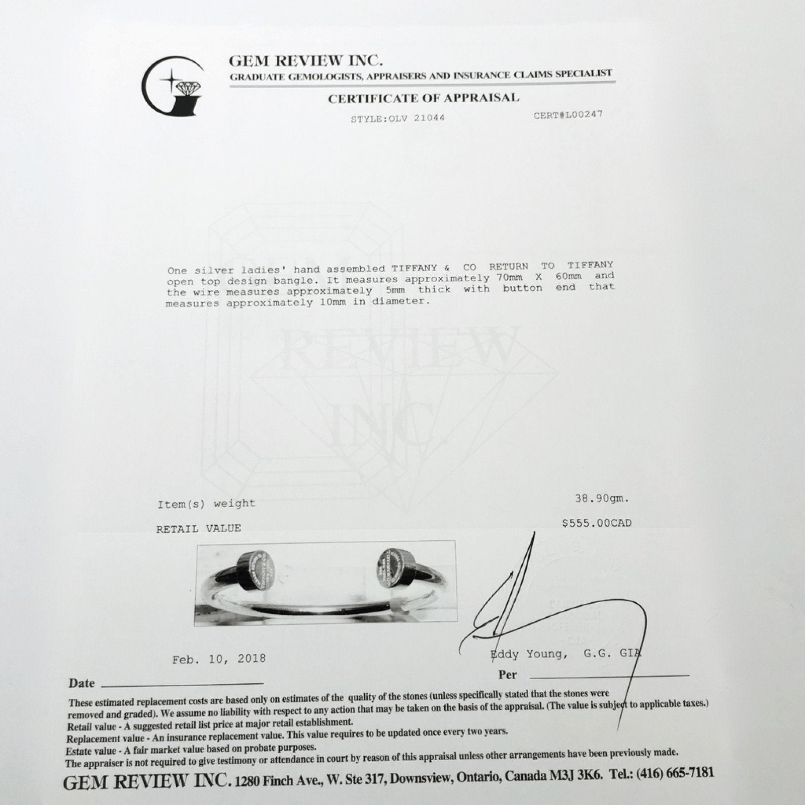 Tiffany & Co Return To Tiffany Narrow Circle Edge Cuff