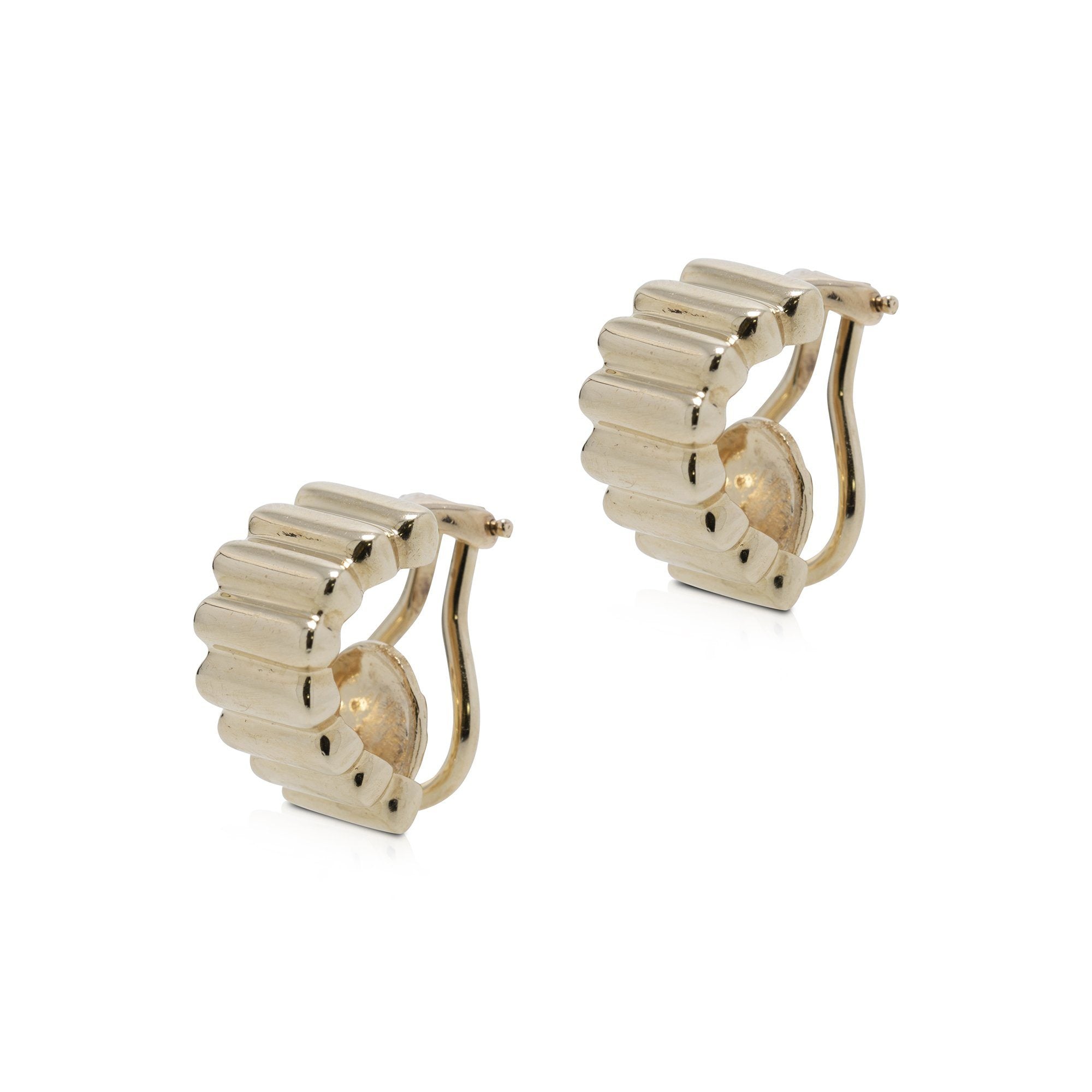 Tiffany & Co. 14k Gold Vintage Huggie Clip-On Earrings