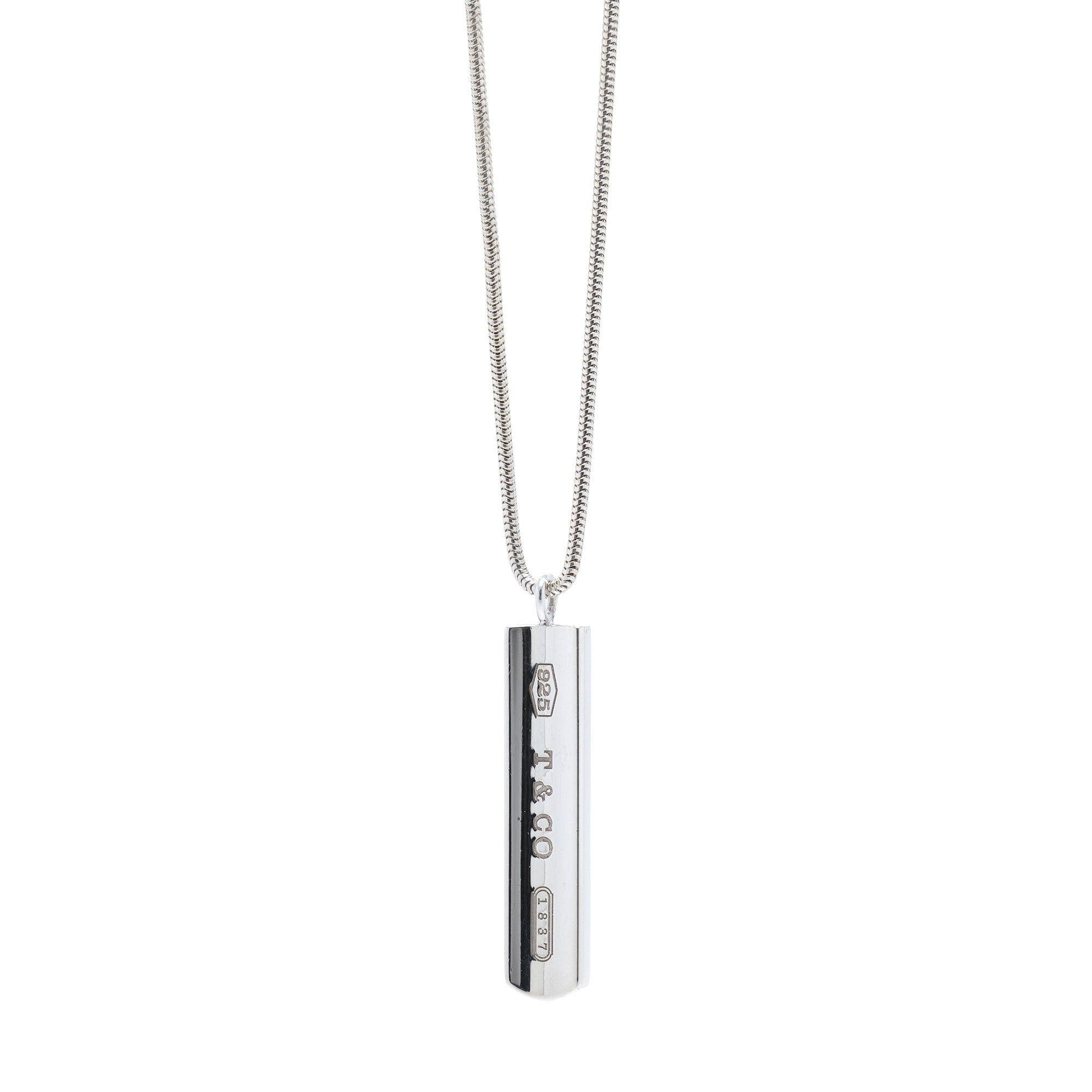 Tiffany & Co. 1837 Bar Pendant Necklace