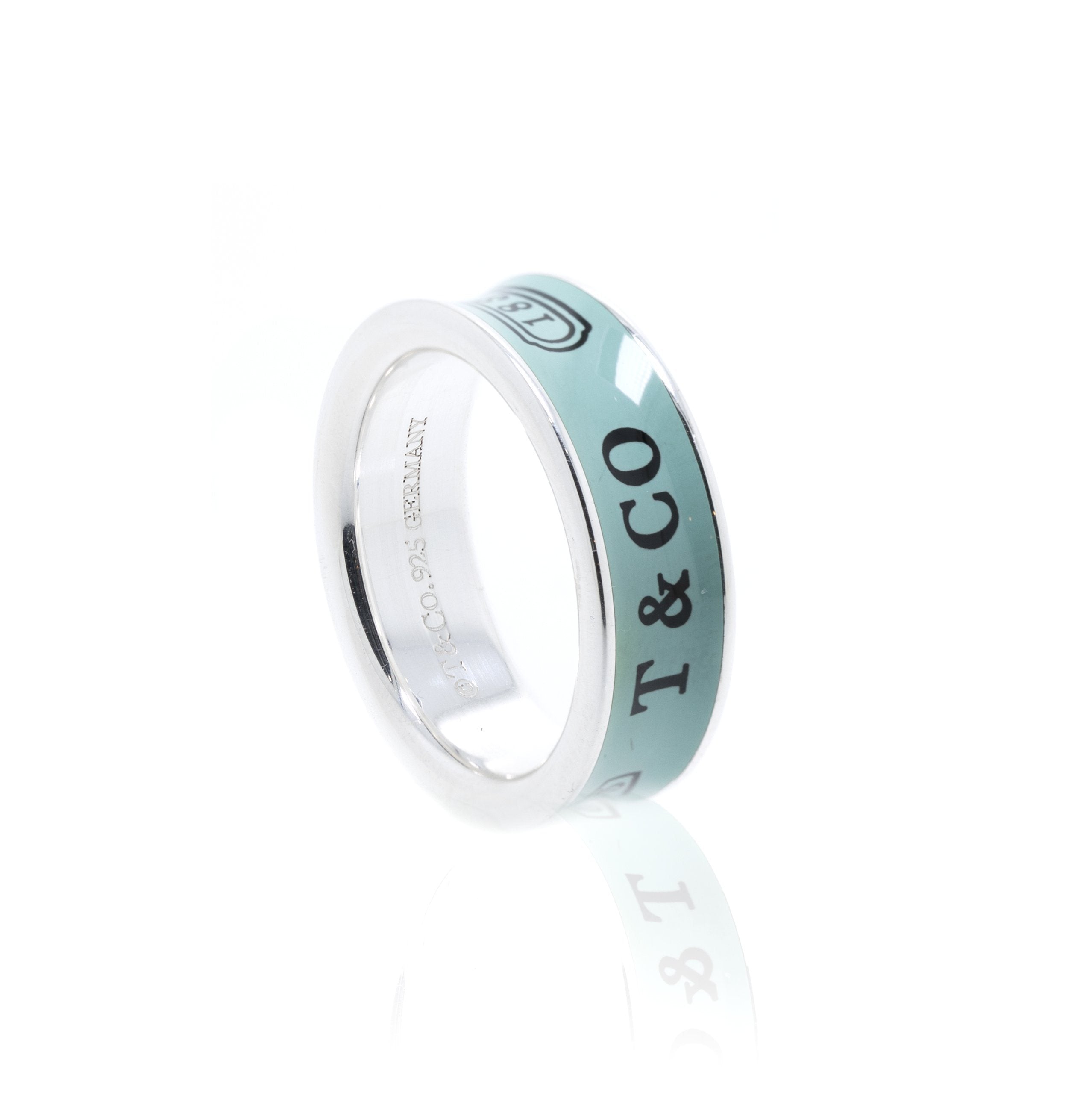 Tiffany & Co. 1837 Blue Enamel Ring
