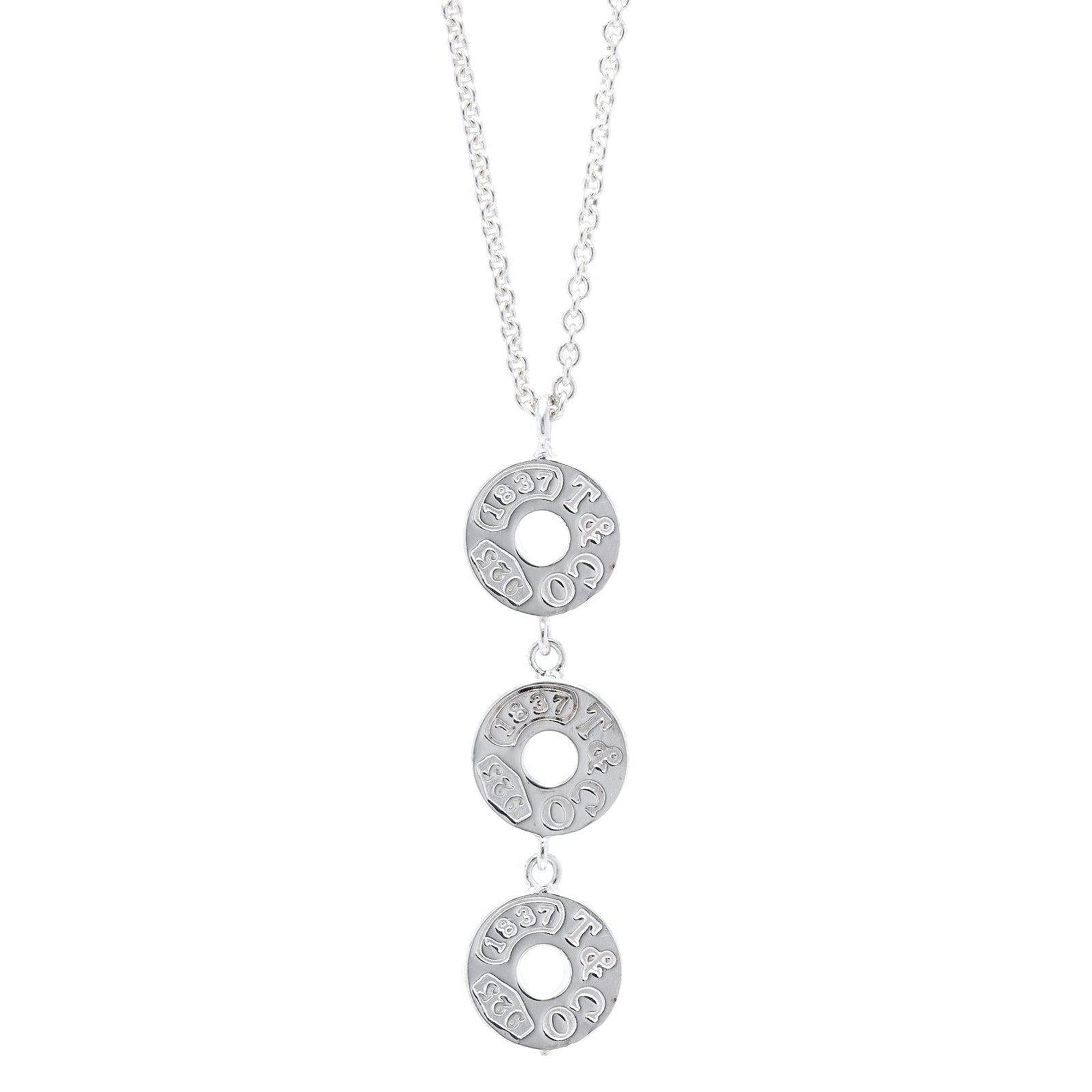 Tiffany & Co. 1837 Circle Triple Drop Pendant Necklace