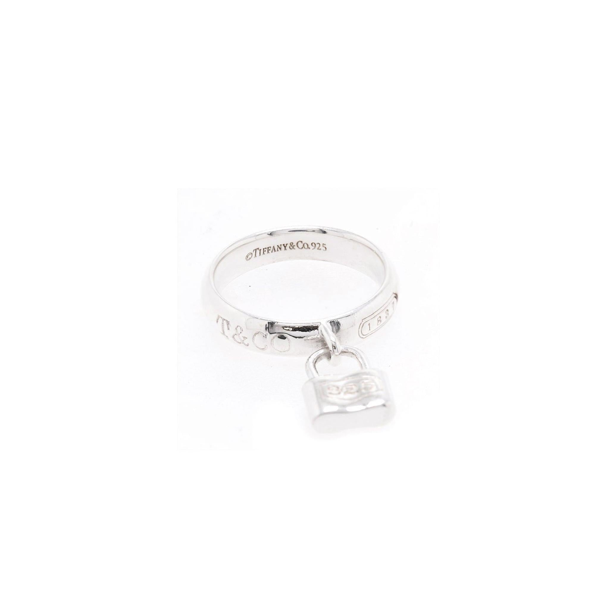 Tiffany & Co. 1837 Lock Charm Ring