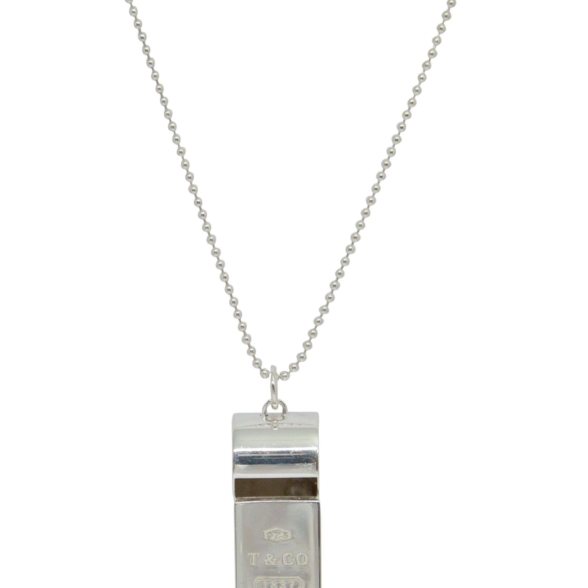 Tiffany & Co. 1837 Whistle Pendant Necklace