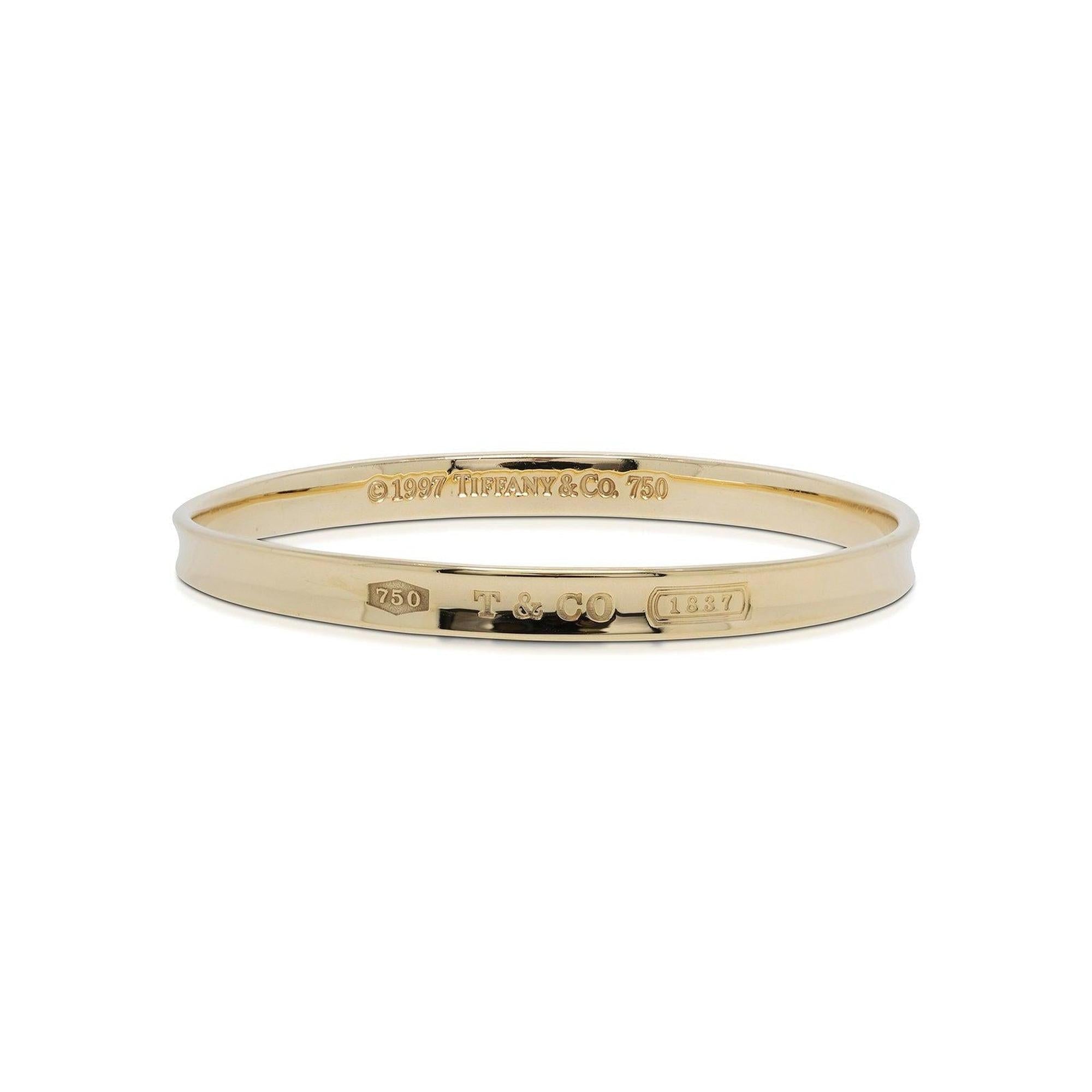 Tiffany & Co. 18k Gold 1837 Bangle Bracelet