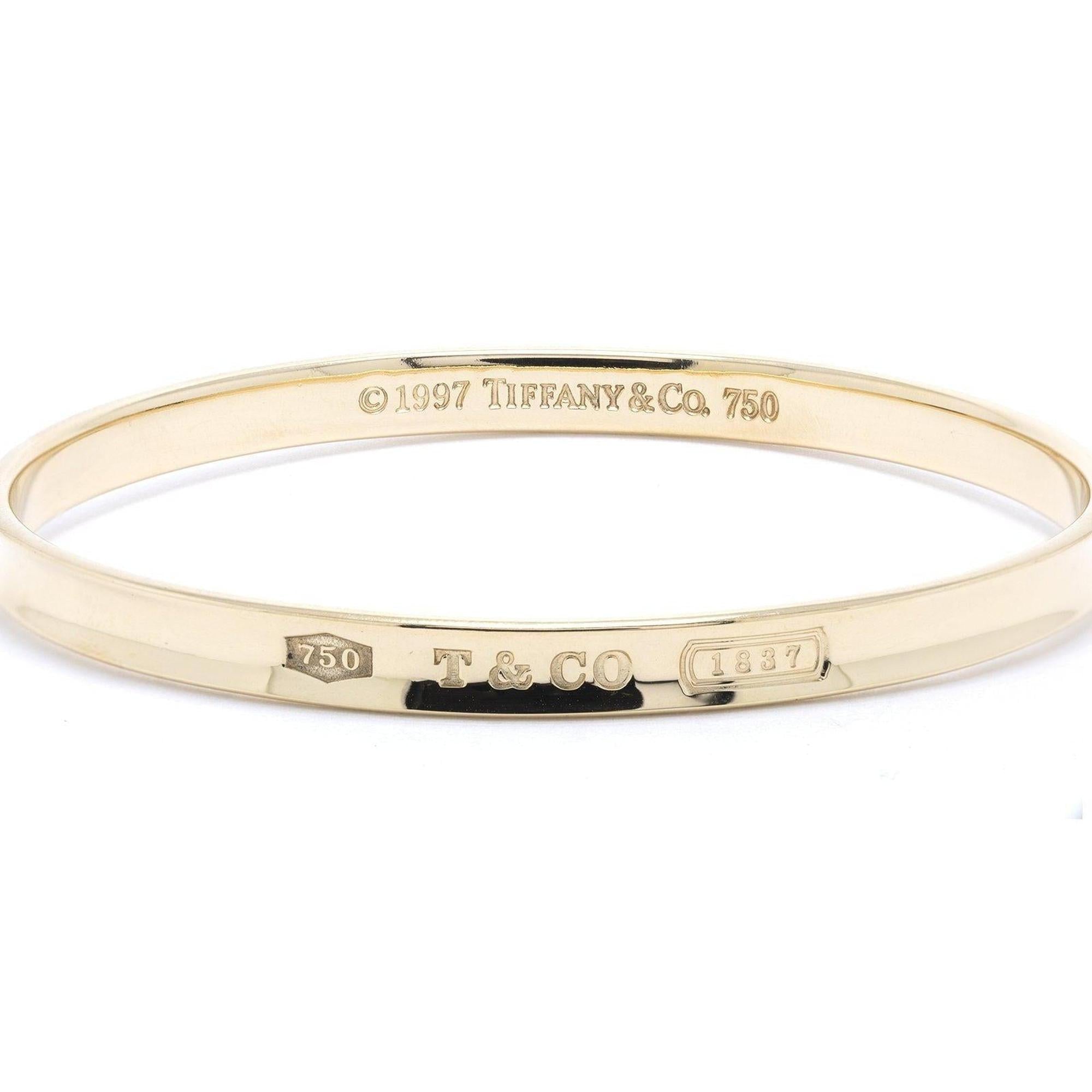 Tiffany & Co. 18k Gold 1837 Bangle